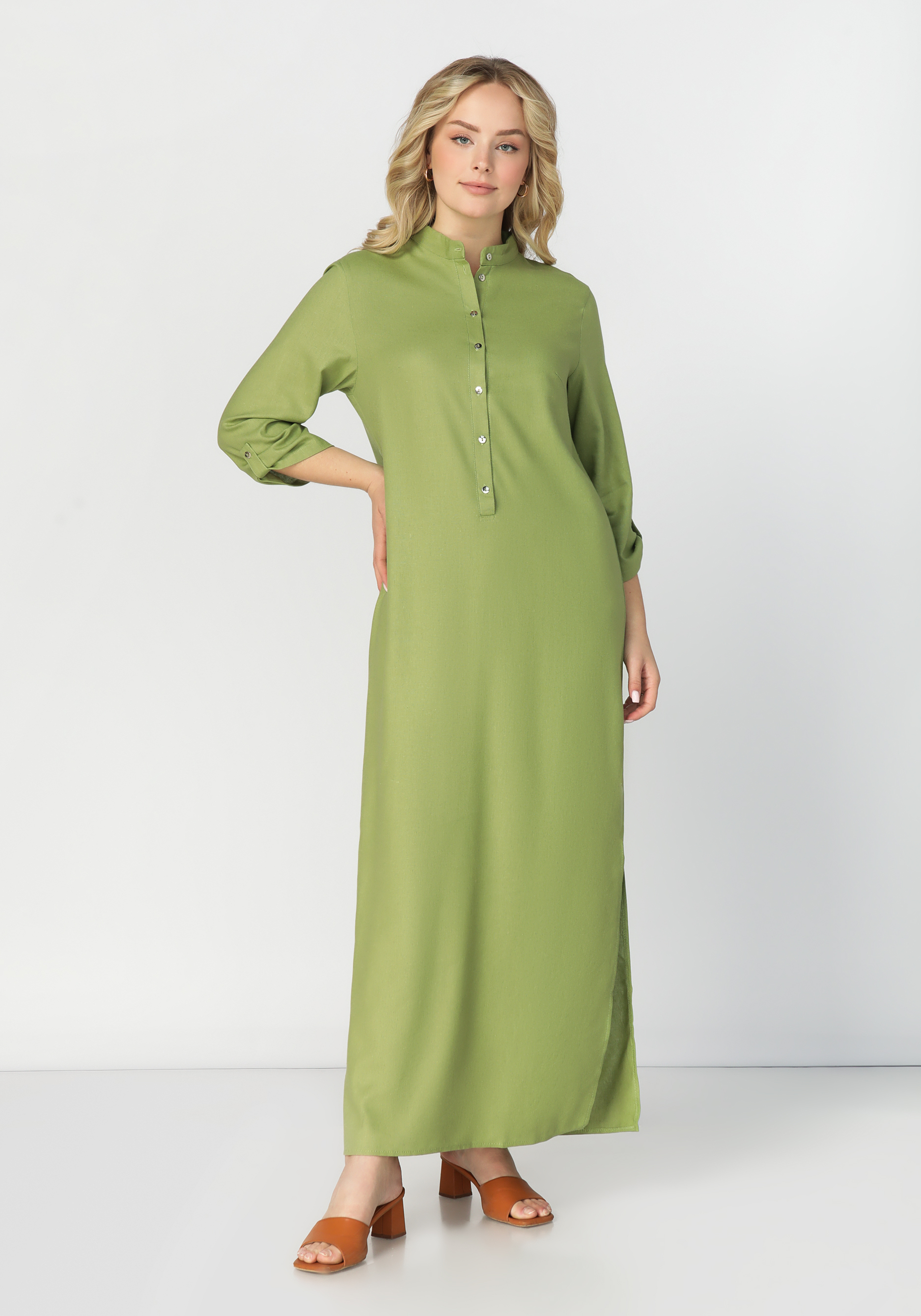 Платье женское "Амелия" Cleo, цвет зеленый, размер 48 - фото 2