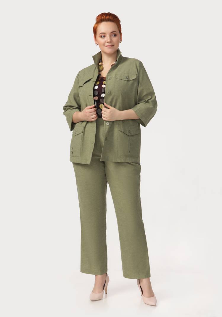 Жакет Сафари с накладными карманами шир.  750, рис. 1