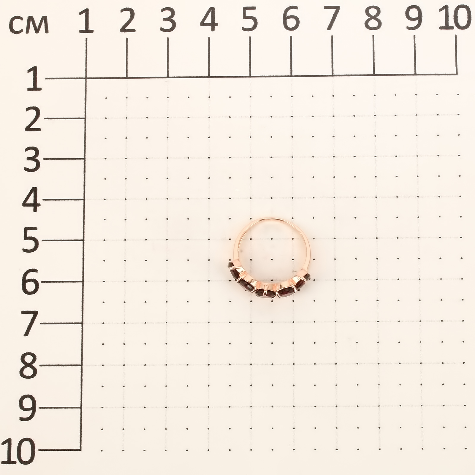 Серебряное кольцо "Золотая дорожка" AQUAMARINE, размер 18, цвет красный - фото 5