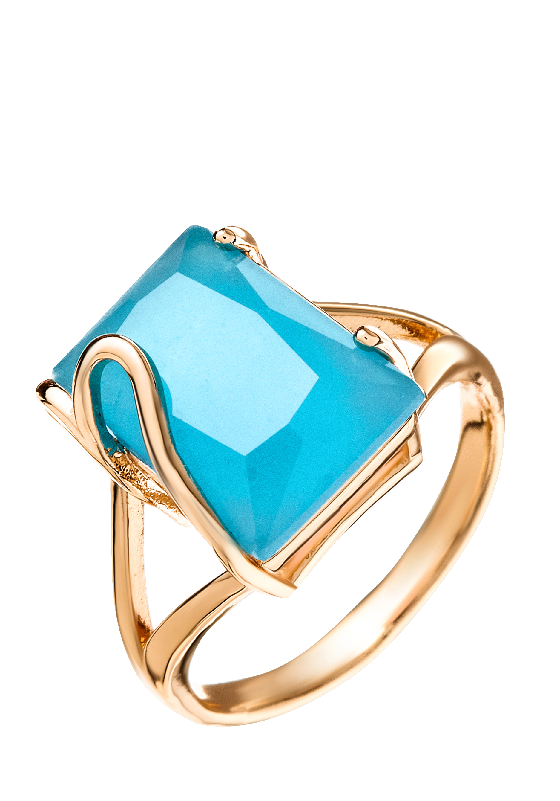 Комплект "Изумление" (серьги, кольцо) Бриллианит Натюр, цвет голубой, размер 18 кластер - фото 7