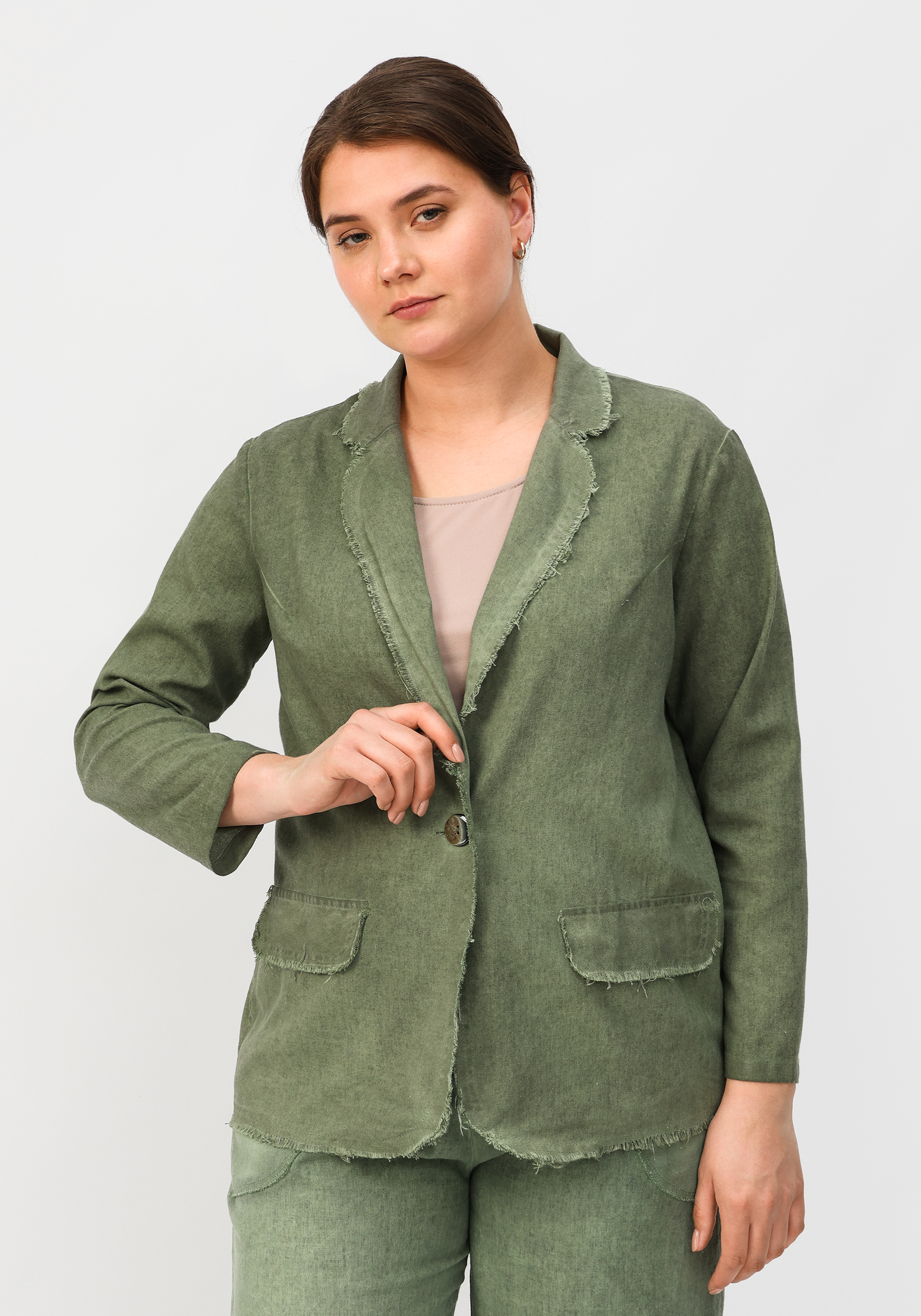 Пиджак "Эвелин" ANIKO, цвет зеленый, размер 52 - фото 6