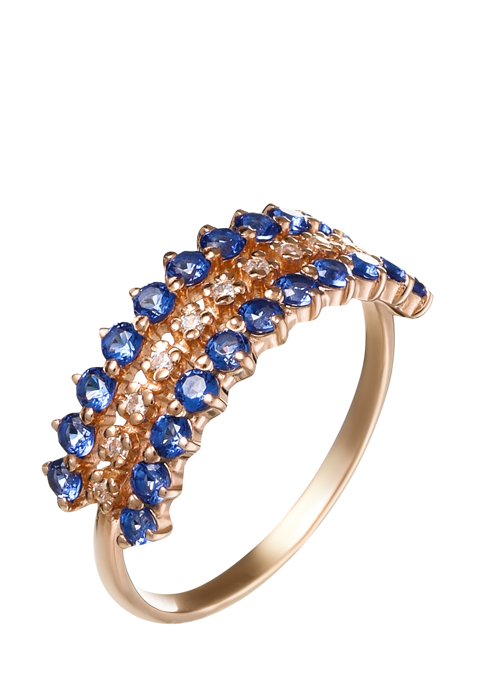 Кольцо серебряное "Искренность" Nouvelle, цвет голубой, размер 18