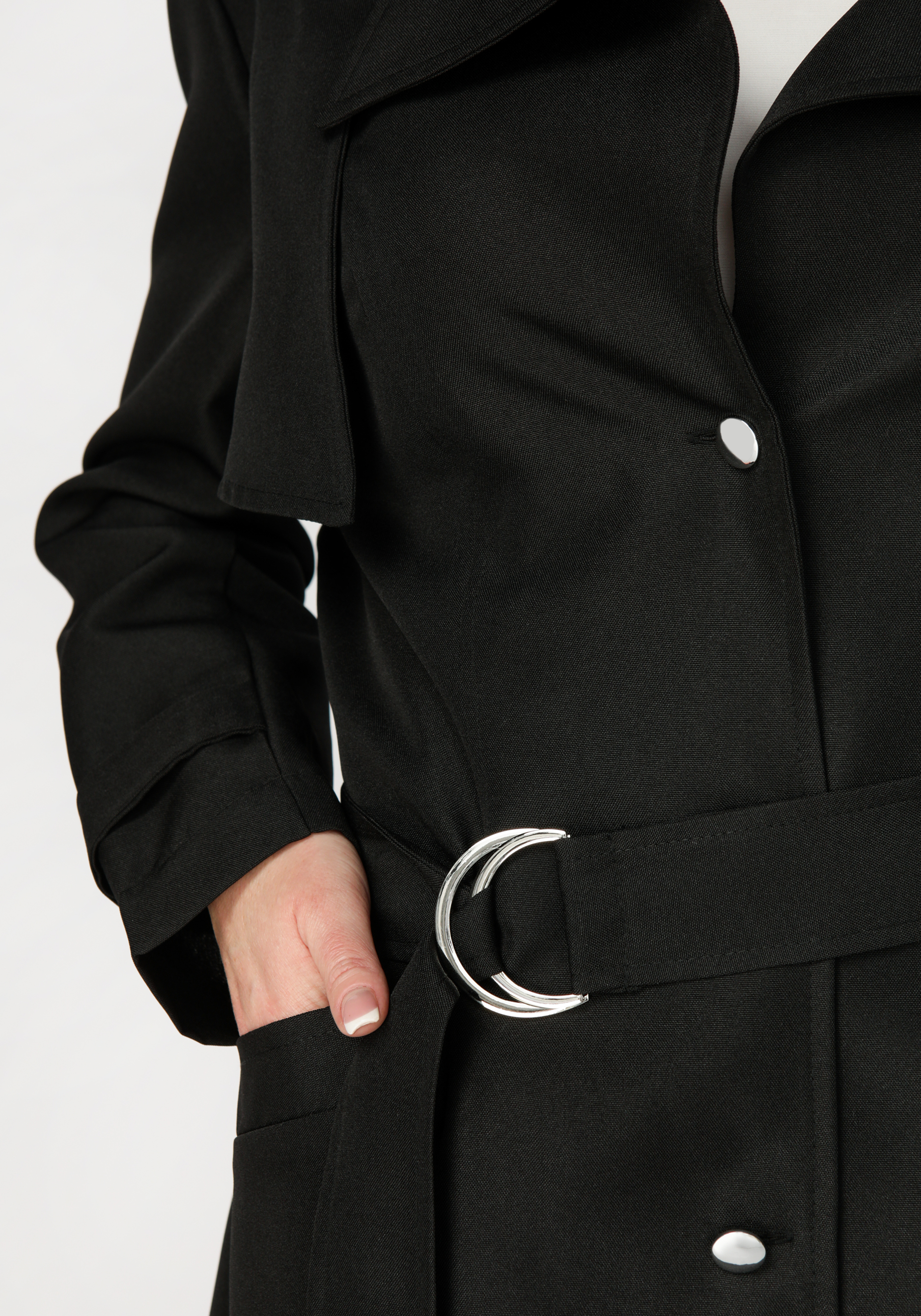 Тренч женский из текстиля "Максуда" СКС, цвет черный, размер 58 - фото 5