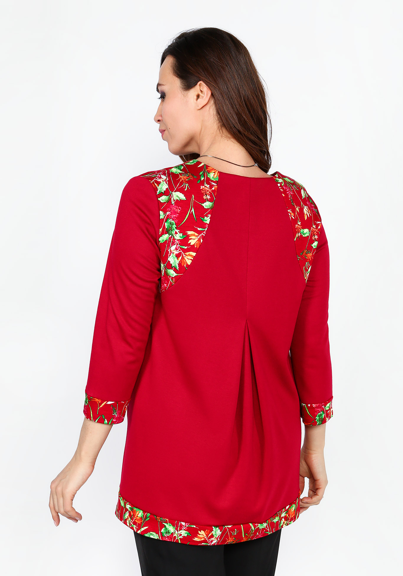 Блуза с карманами и цветочными вставками Lavira, размер 50 - фото 6