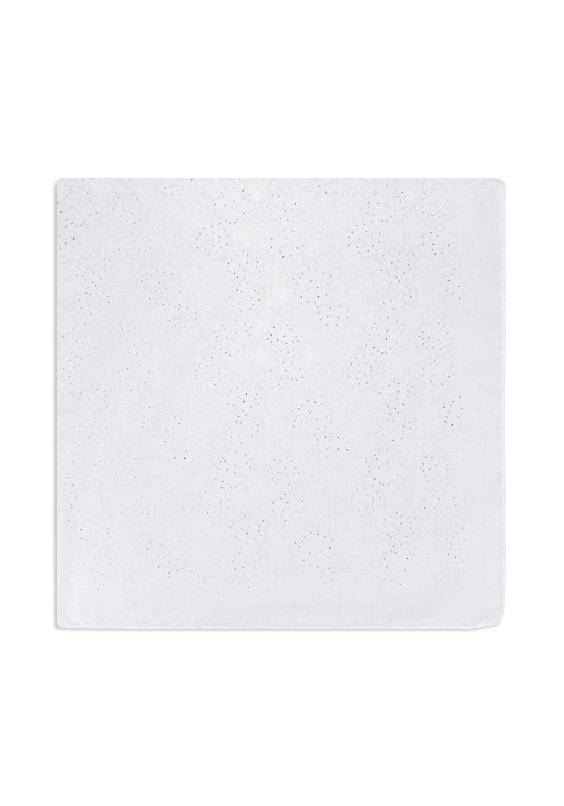 Платок "Небесное мерцание", цвет белый, размер 71*71см