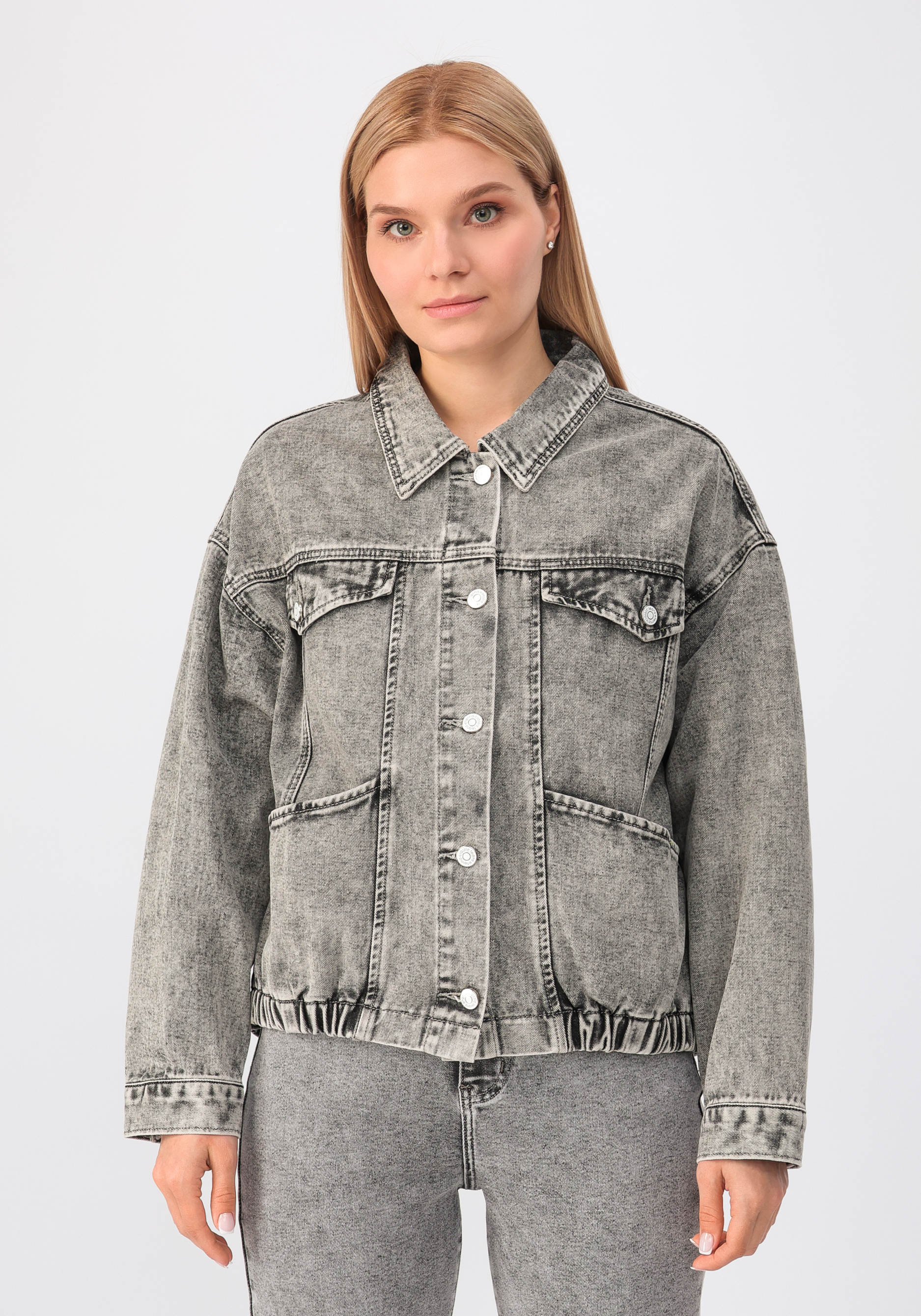 Куртка джинсовая "Милена" No name, размер 48, цвет серый - фото 4