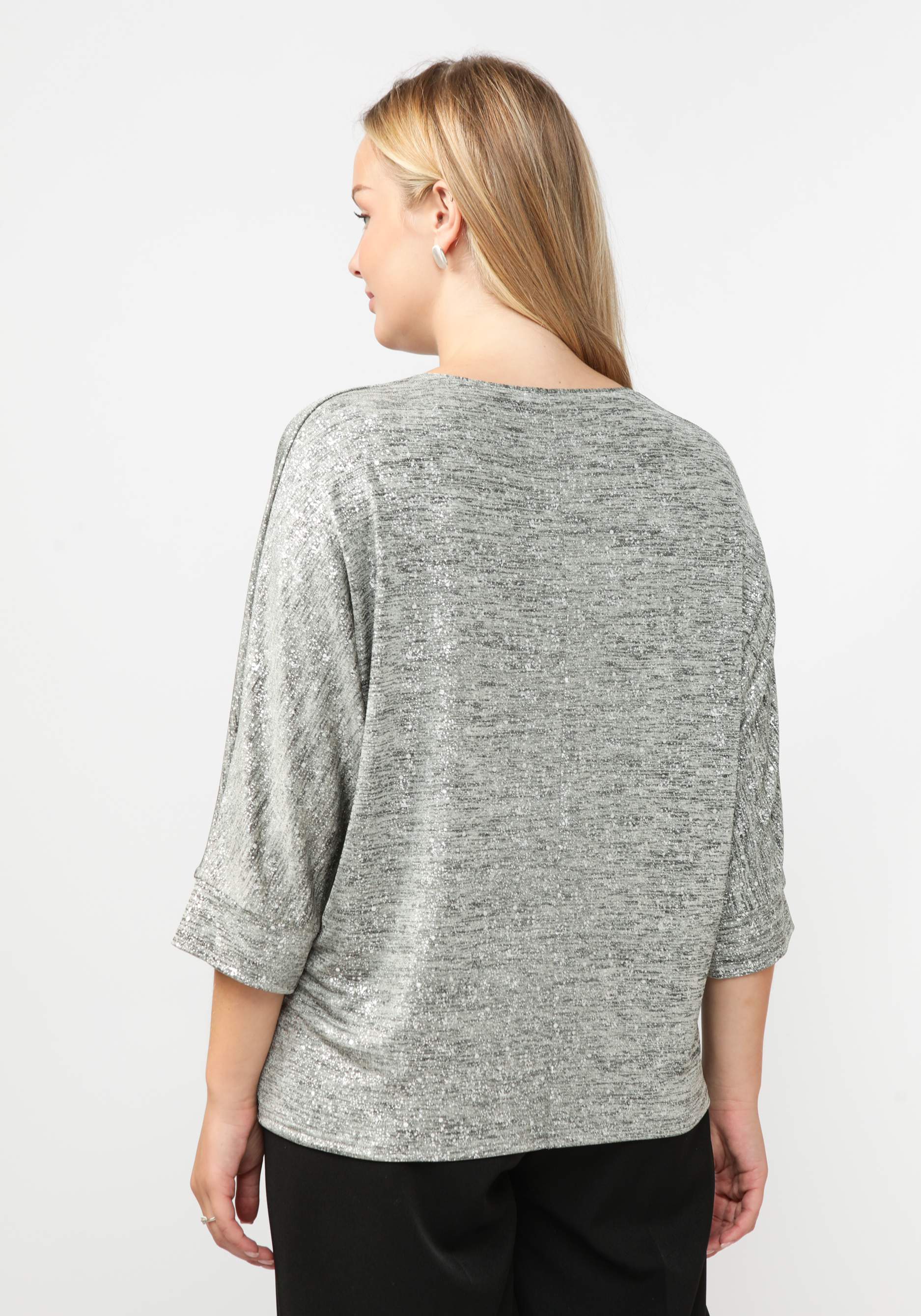 Блуза "Серебряные блики" Sakton, цвет серый, размер 58 - фото 3