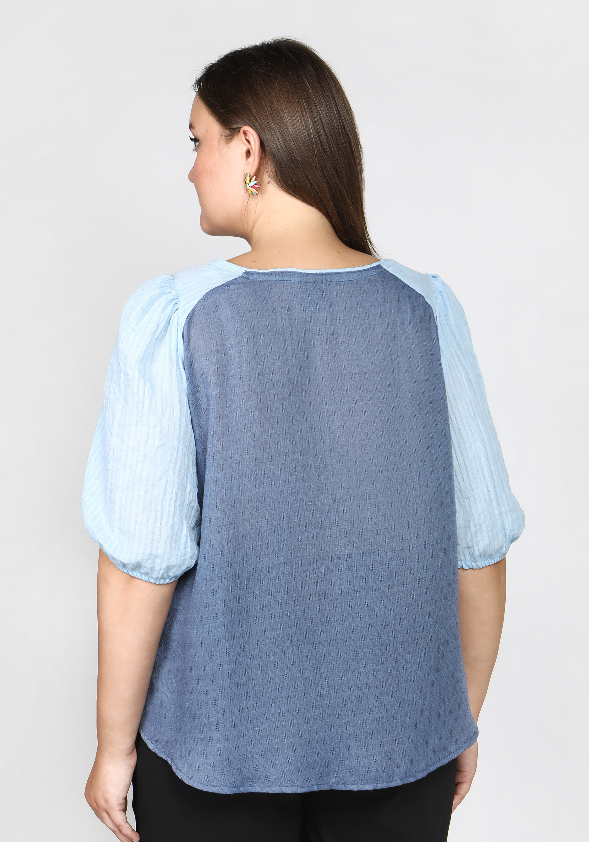Блуза "Умопомрачительный день" GalaGrosso, размер 48, цвет ментоловый - фото 4