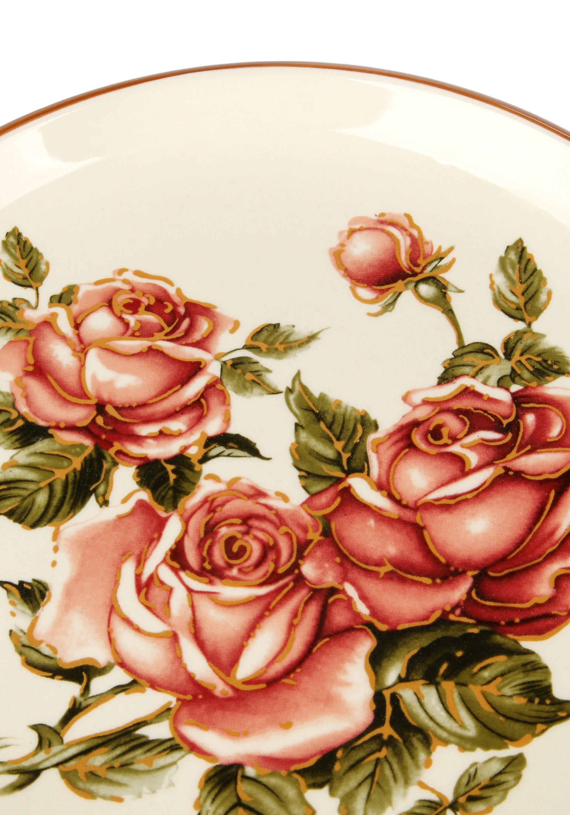 Тарелка сервировочная "Корейская роза" AGNESS, цвет бежевый, размер 21 см - фото 3