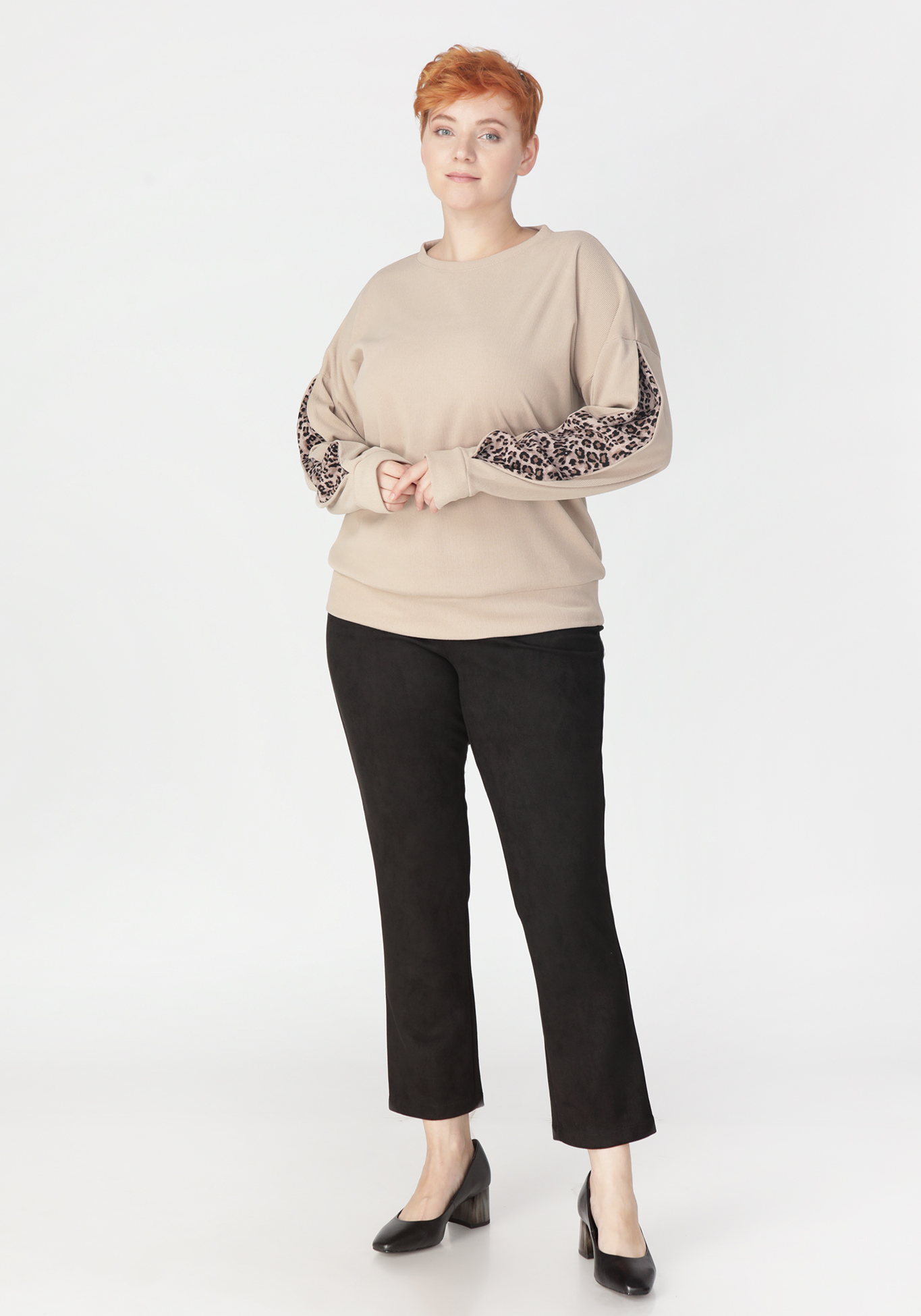 Блуза женская «Чувство стиля» Bianka Modeno, размер 50, цвет бежевый - фото 4