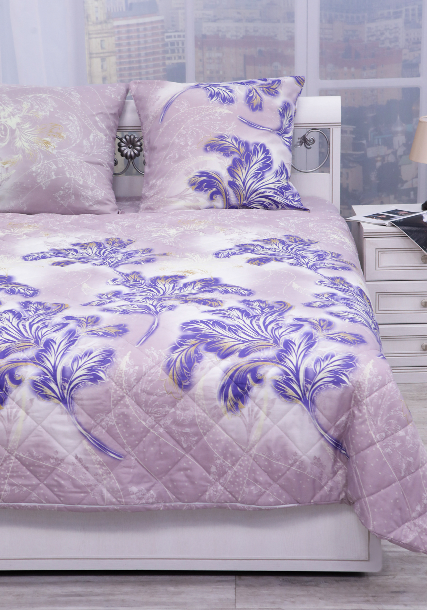 Спальный комплект "Зима- Лето" Matex, цвет фиолетовый, размер 1,5 сп - фото 9
