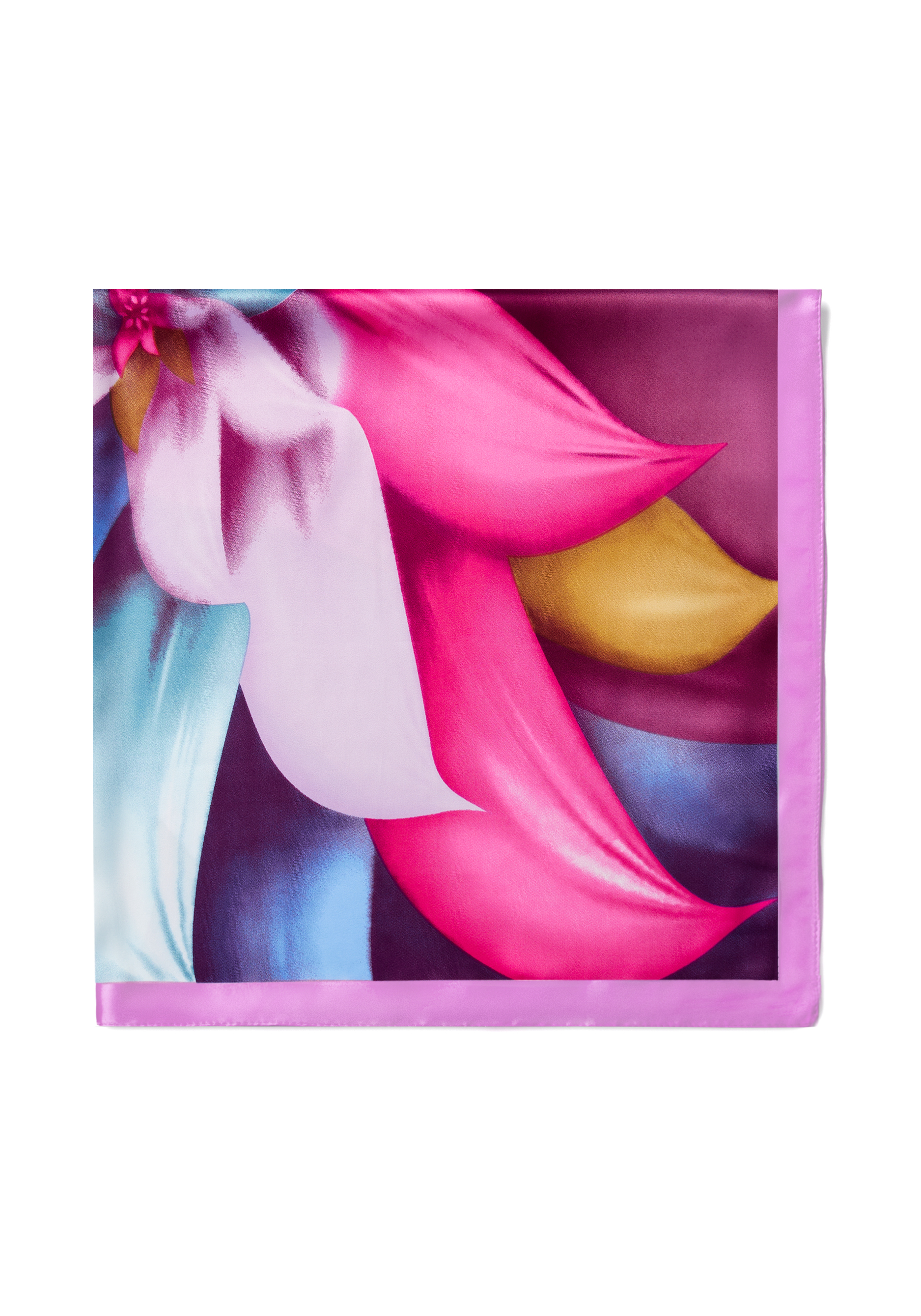 Платок шелковый «Удивительный цветок», размер 90х90 - фото 1