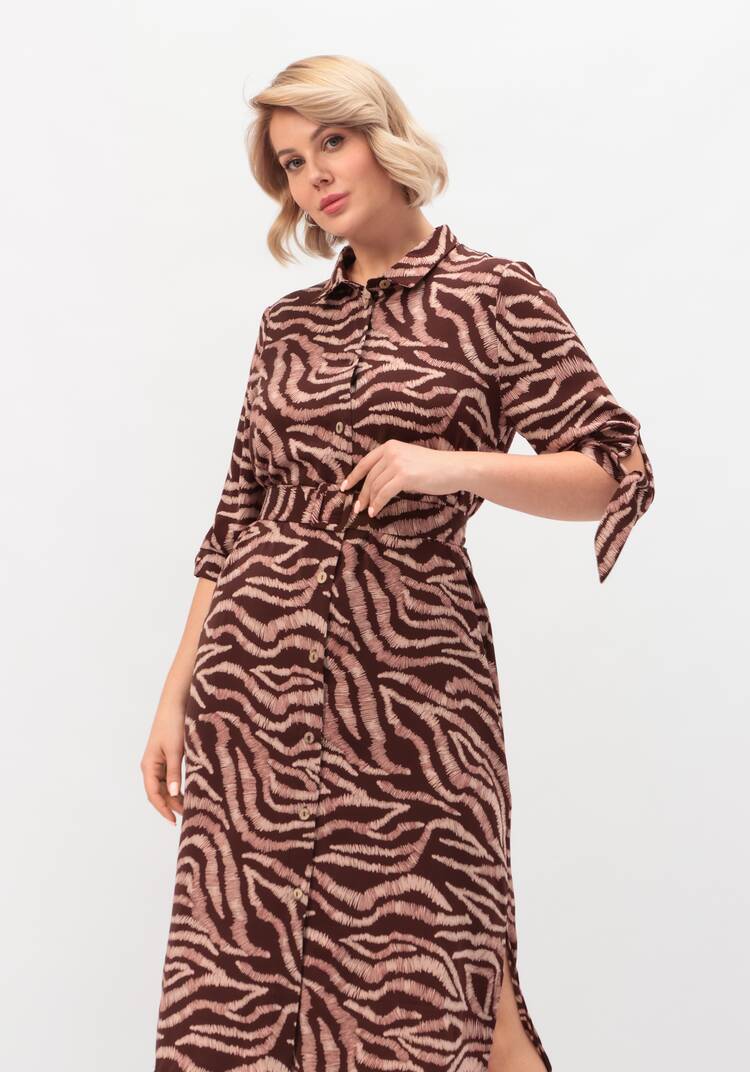 Платье-рубашка прямого силуэта с разрезами шир.  750, рис. 2