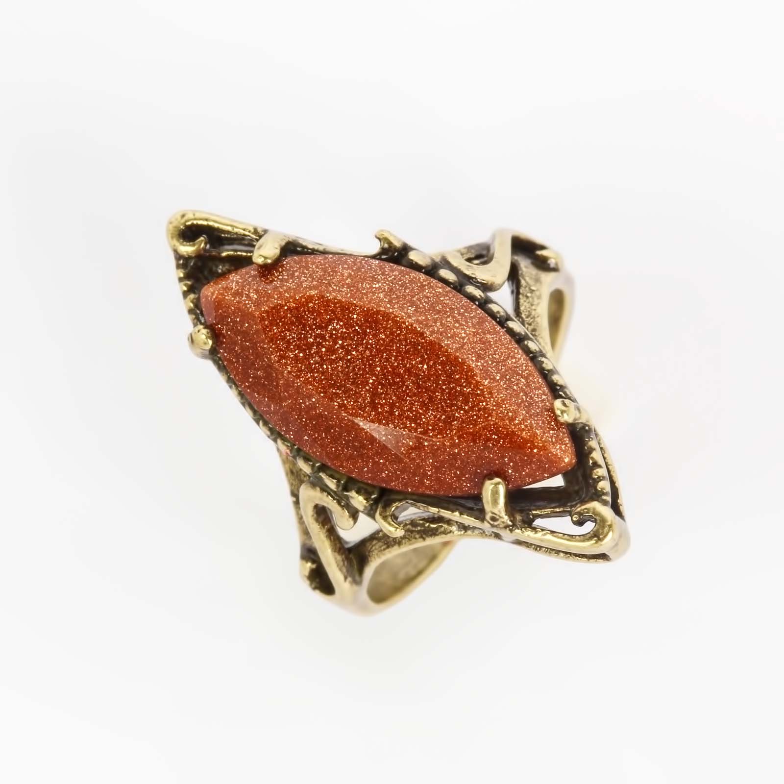 Комплект «Капля авантюрина» Доминика Росси, размер 18, цвет коричневый перстень - фото 9