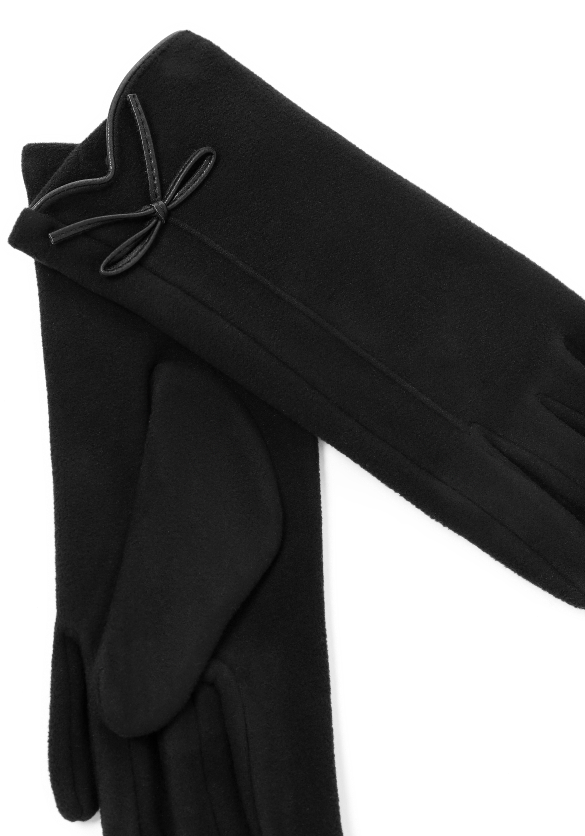 Перчатки женские "Адель" Portofiano, цвет черный, размер 7 - фото 3