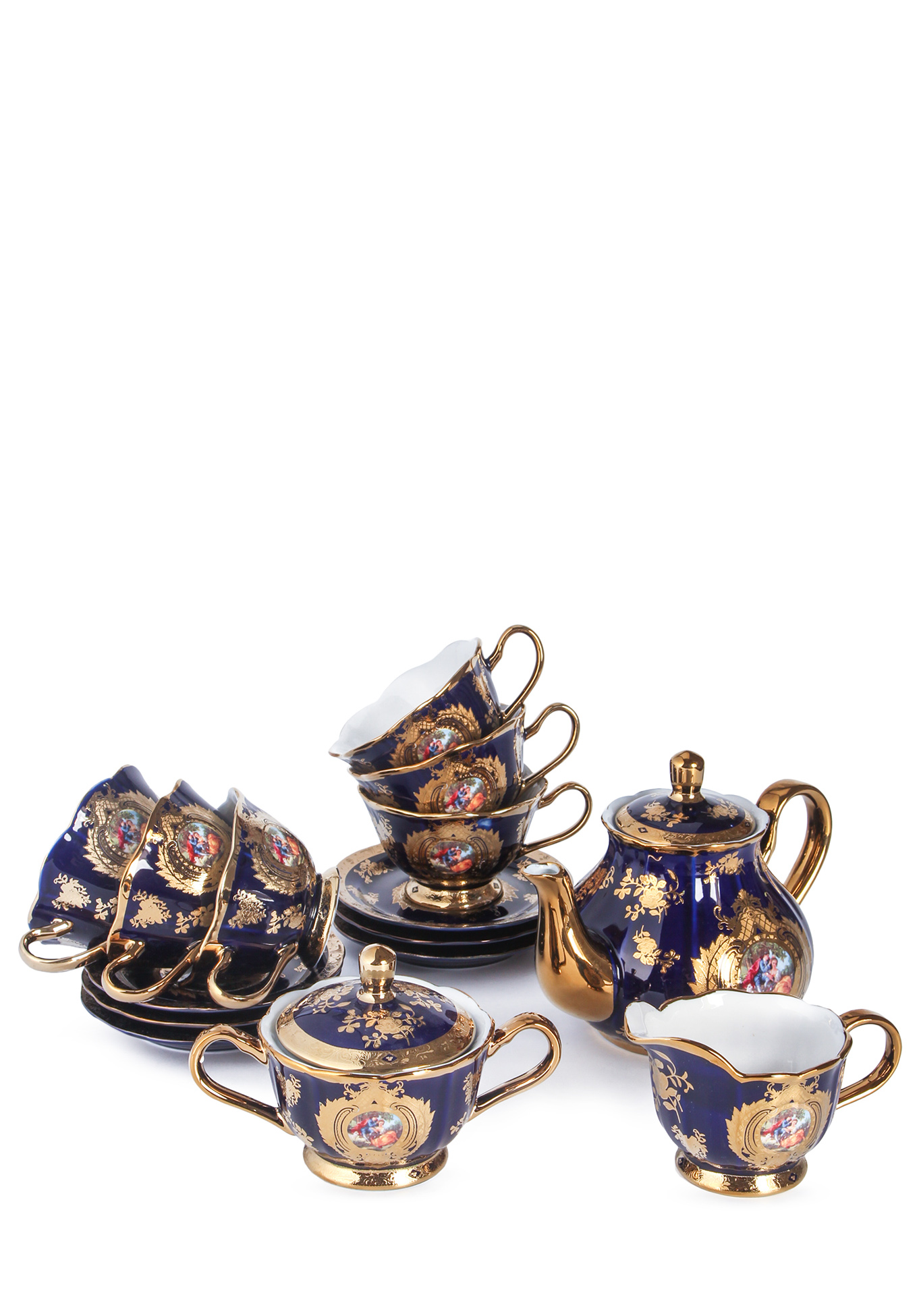 Чайный сервиз  на 6 персон, 15 предметов сервиз чайный thun 1794 императорский 17 6