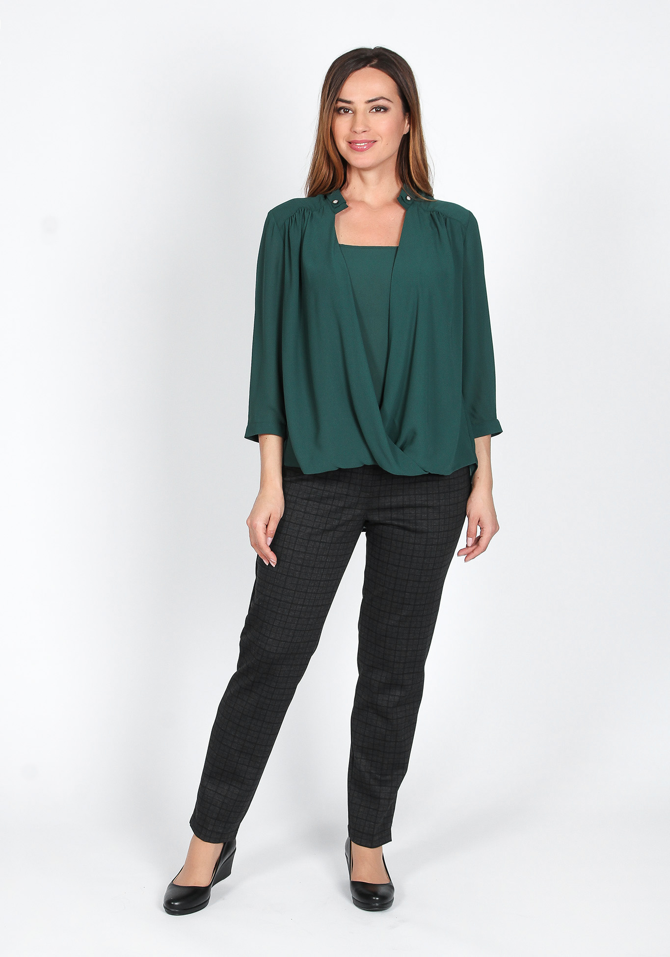 Блуза «Вероника» Pique, размер 50, цвет зеленый - фото 2