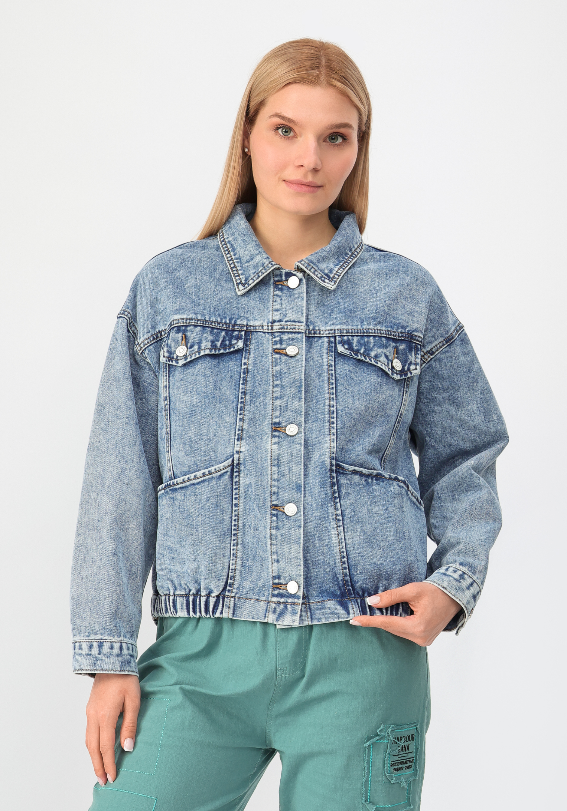 Куртка джинсовая "Милена" No name, размер 48, цвет серый - фото 9