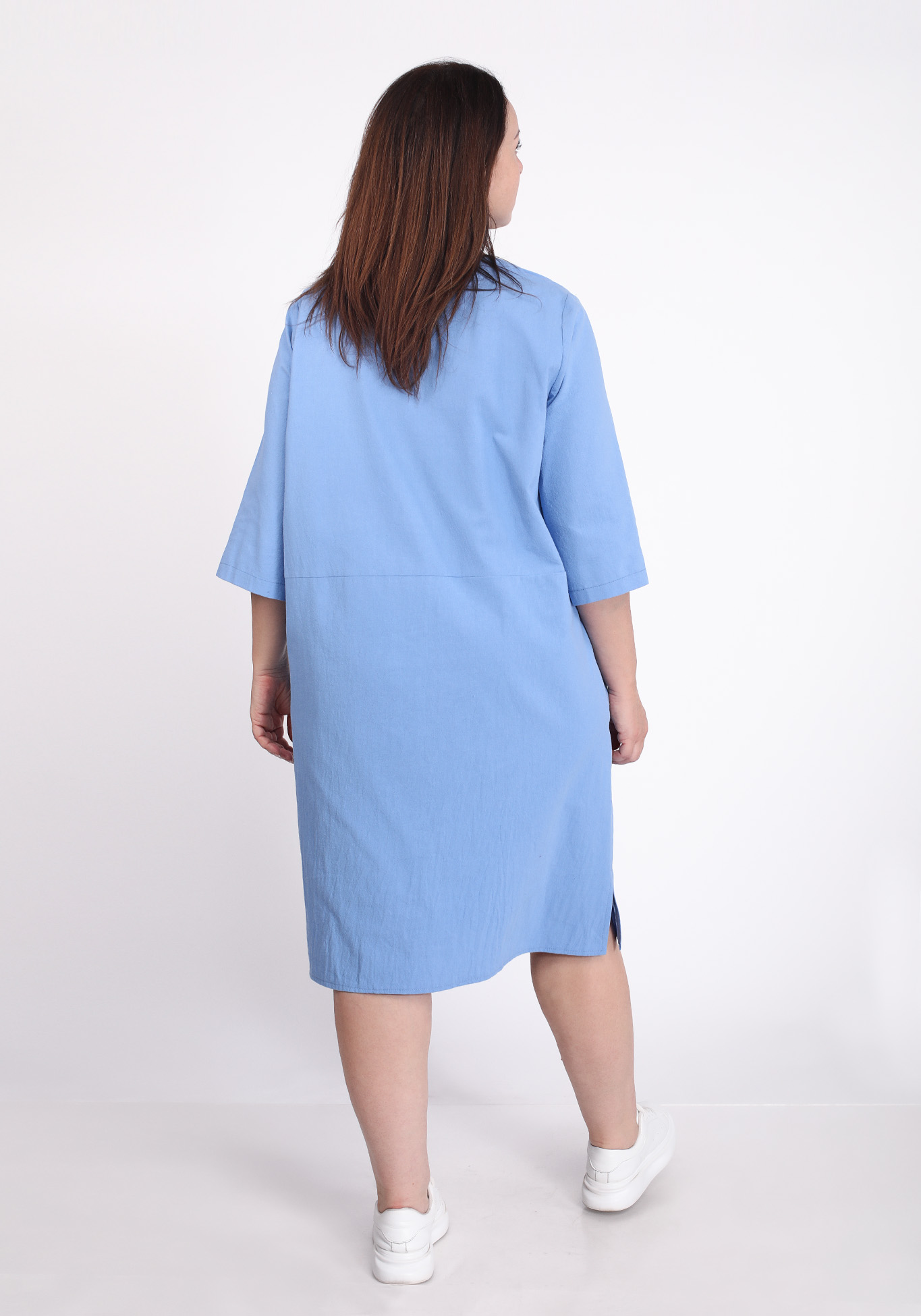 Платье с  планкой на пуговицах City Code, размер 48, цвет бежевый - фото 7