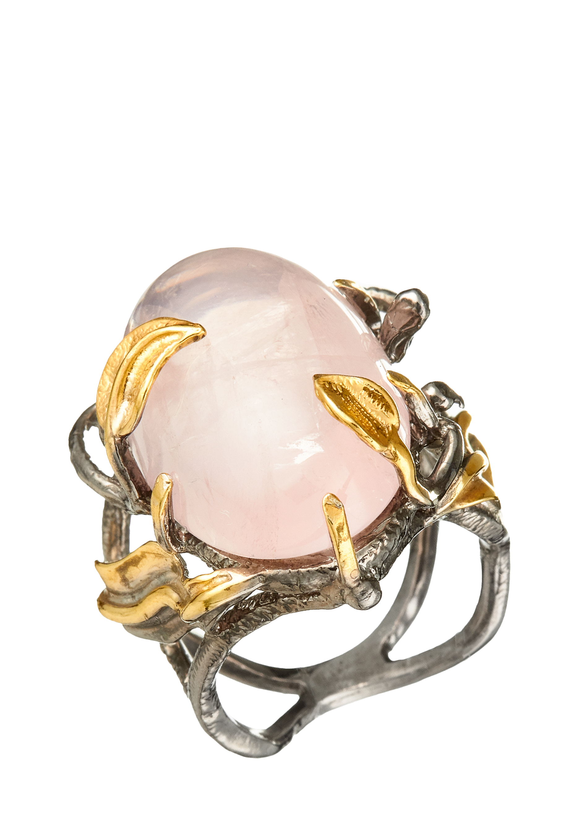 Кольцо серебряное "Лесная царевна" Gem Silver, цвет розовый, размер 19