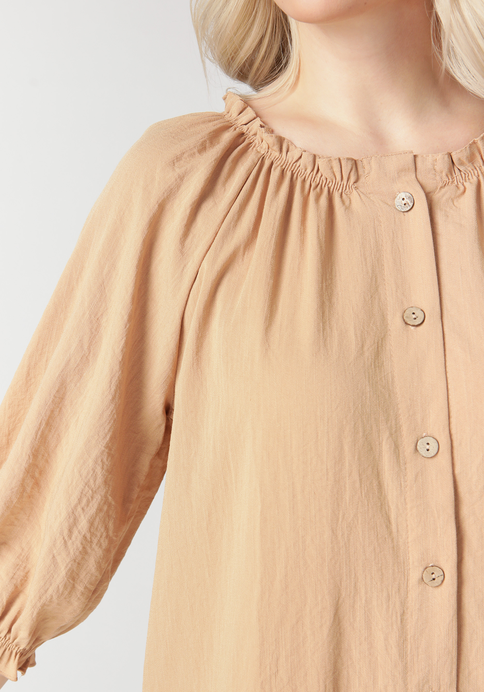 Платье-рубашка миди на пуговицах Frida, размер 48, цвет песочный - фото 8
