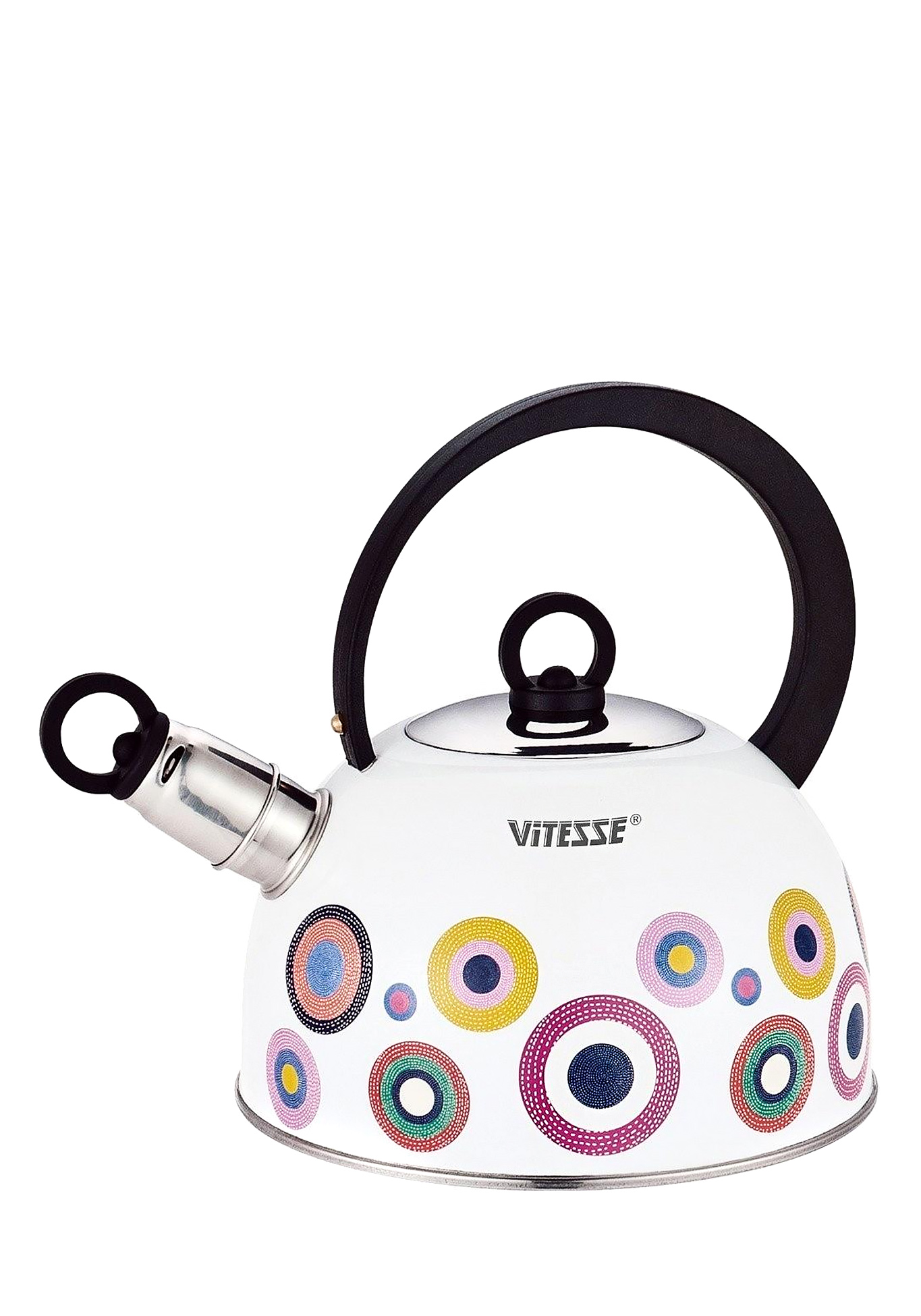 Чайник со съемным свистком Vitesse, цвет белый - фото 1