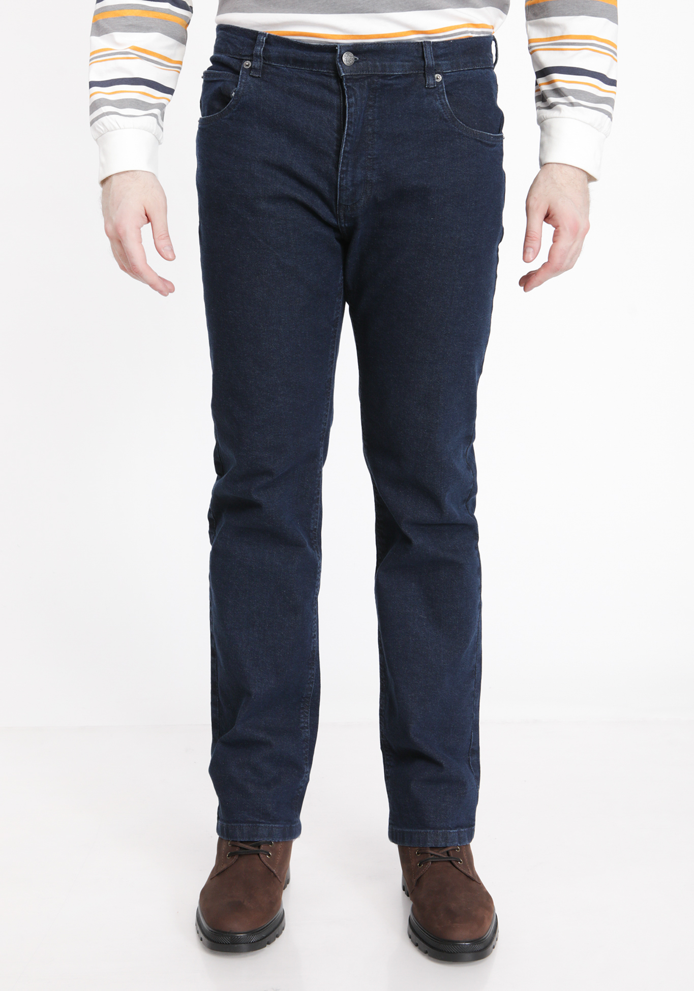 Джинсы классического кроя джинсы прямого кроя с вышивкой на кармане