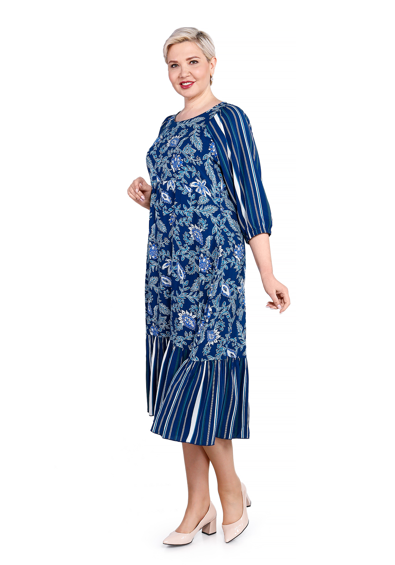 Платье "Чувственная красота" Синель, размер 50, цвет коричневый - фото 4