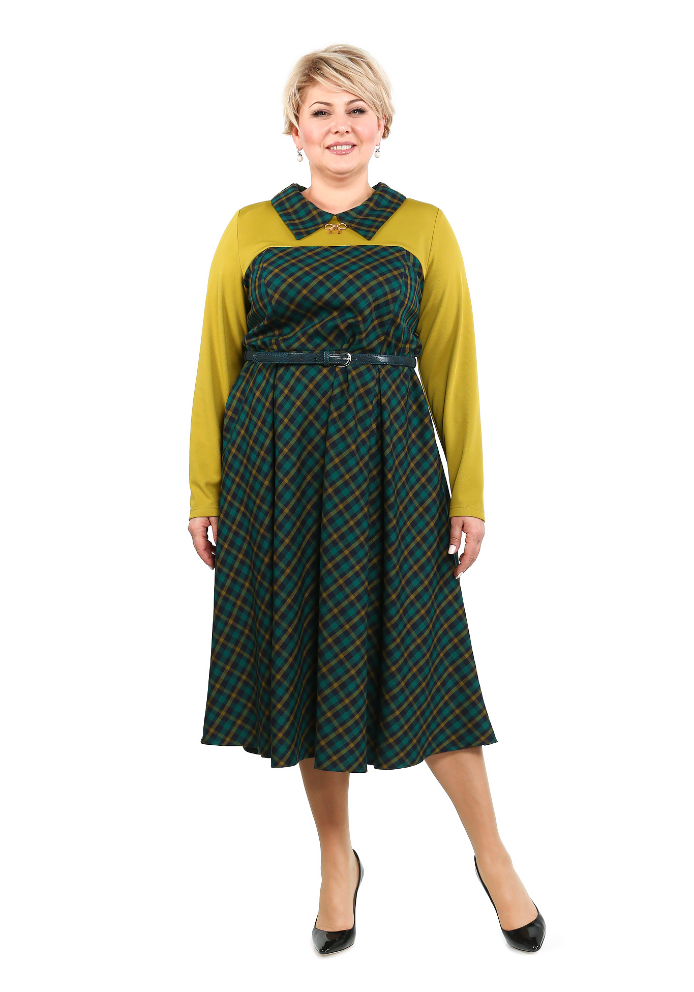 Платье "звездная походка" Sarah Morenberg, размер 48, цвет оливковый - фото 2