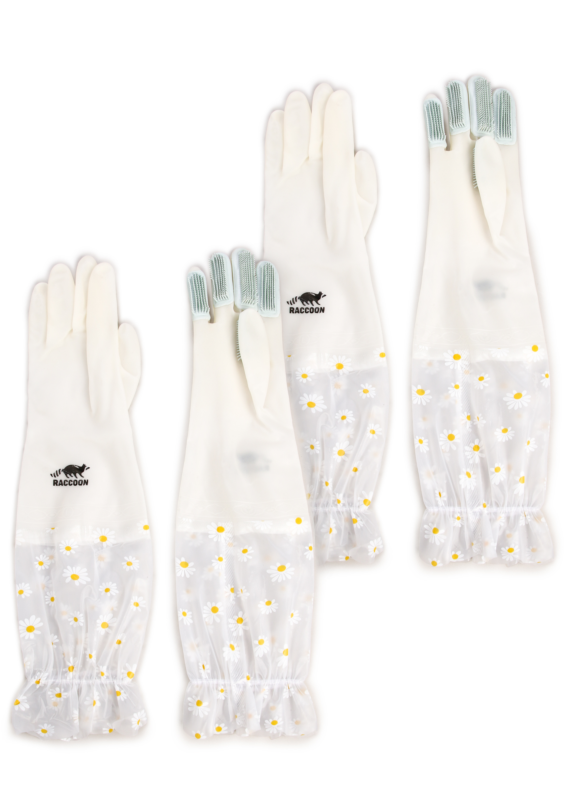 Удлиненные перчатки с щетками, 2 комплекта эластичные перчатки механика truper