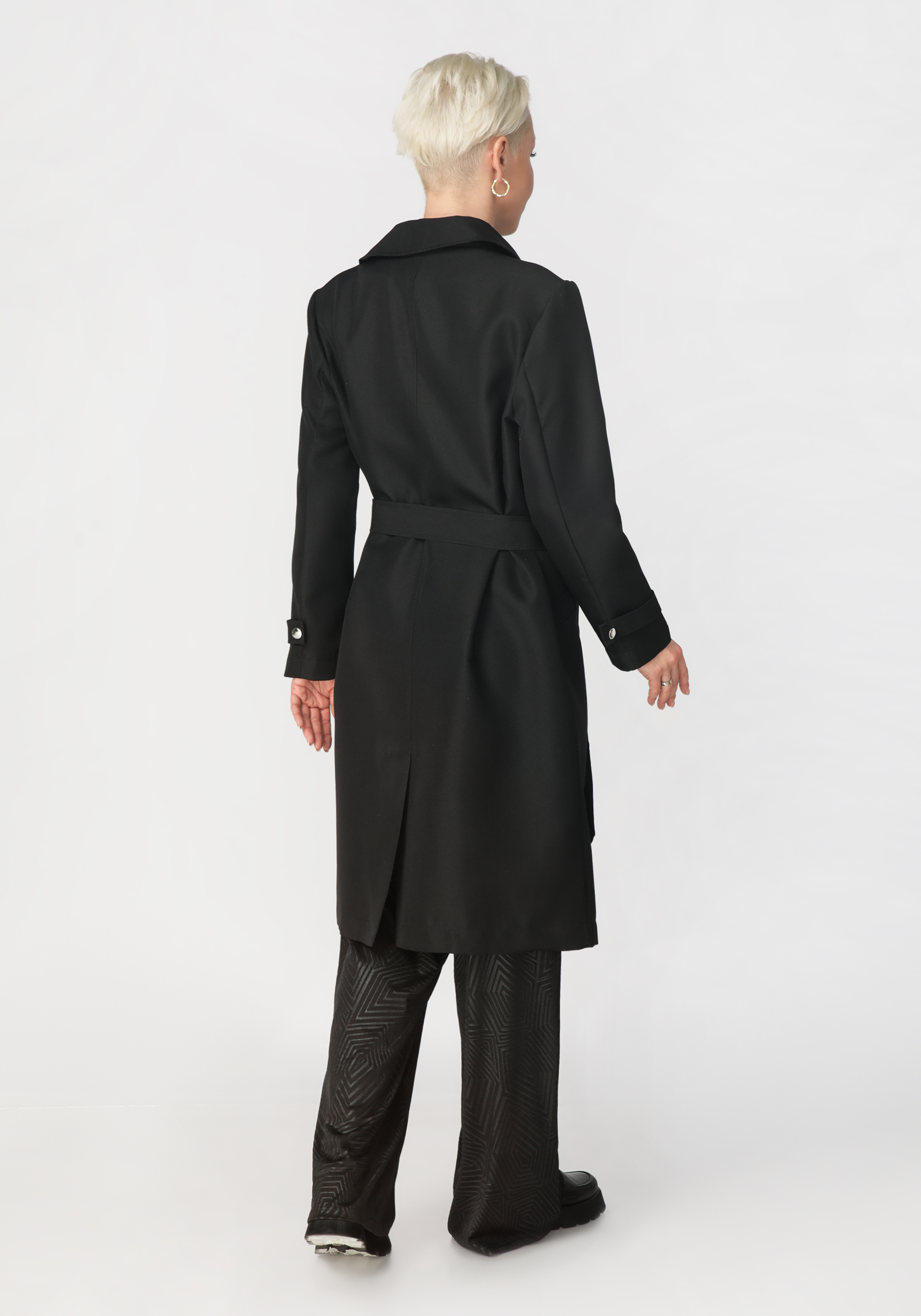 Тренч женский из текстиля "Максуда" СКС, цвет черный, размер 58 - фото 6