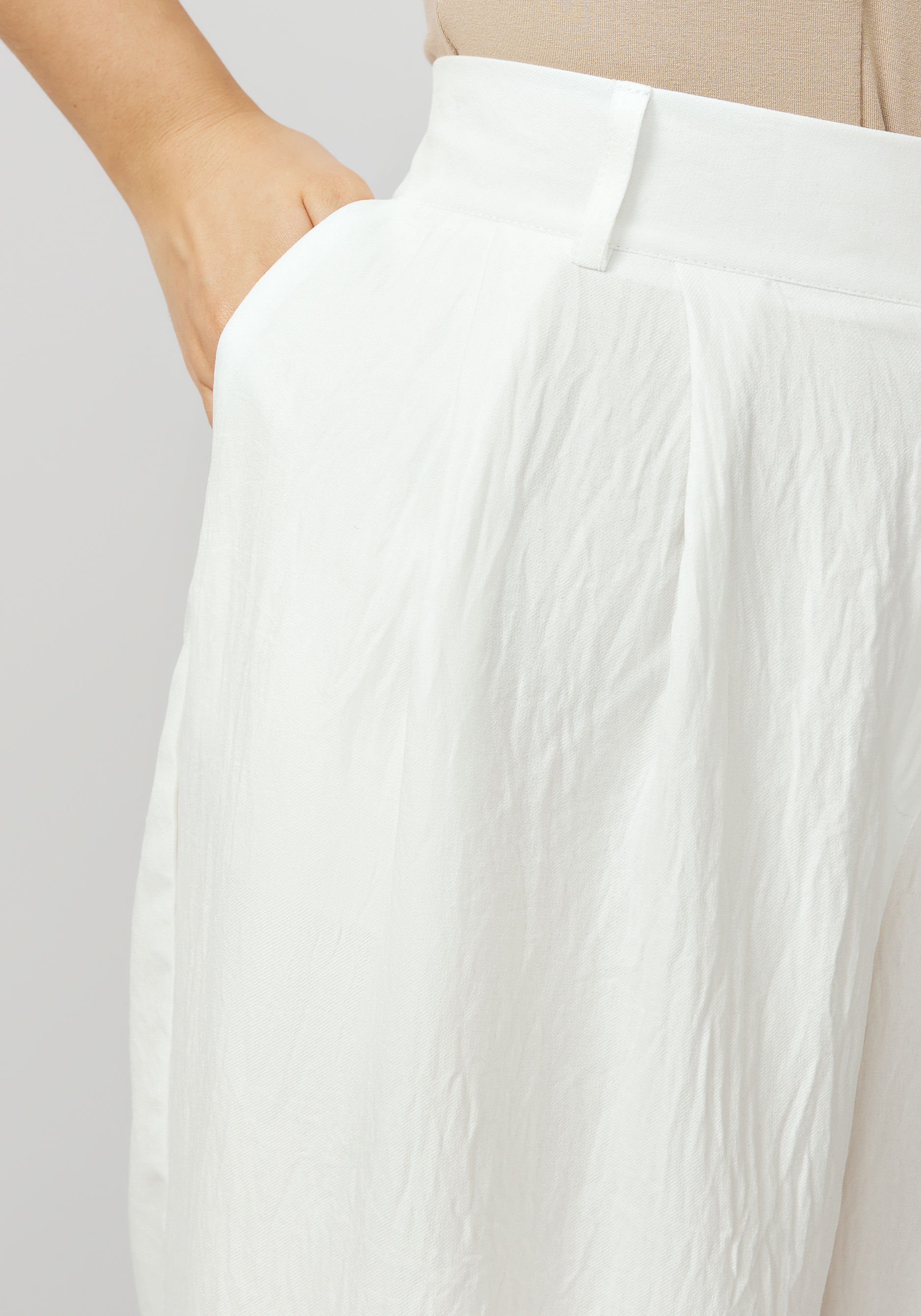 Брюки свободного кроя от бедра с карманами Manhattan, размер 52, цвет белый - фото 10