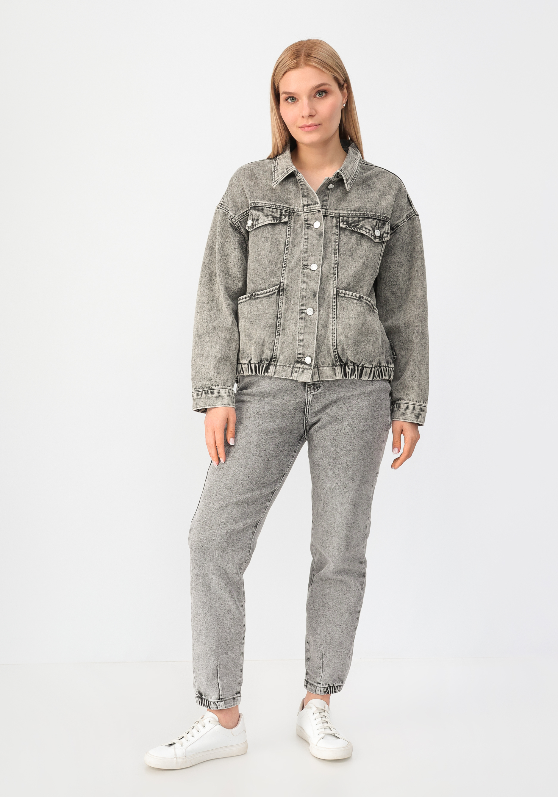 Куртка джинсовая "Милена" No name, размер 48, цвет серый - фото 2