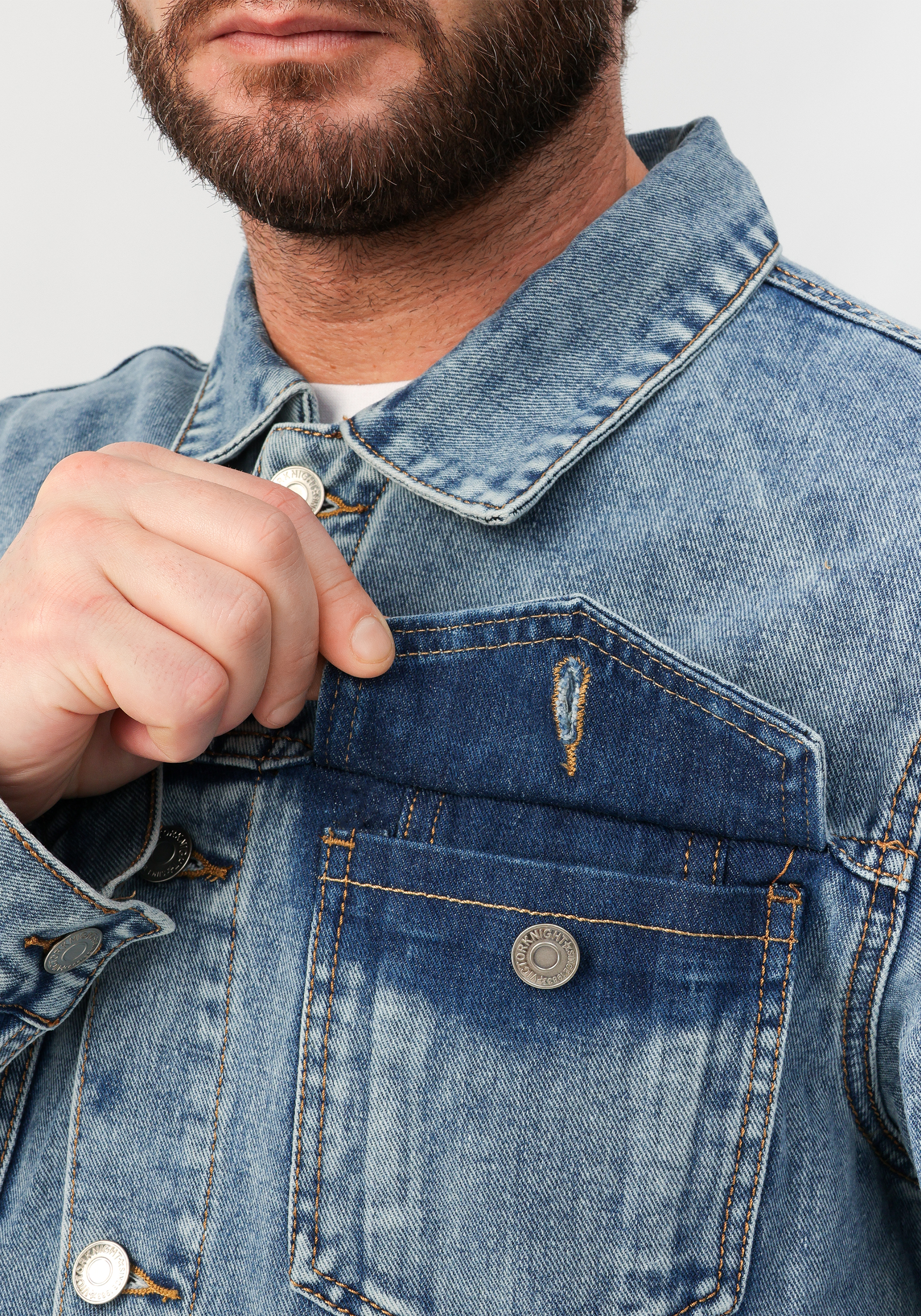 Куртка джинсовая No name, цвет голубой, размер 58 - фото 7