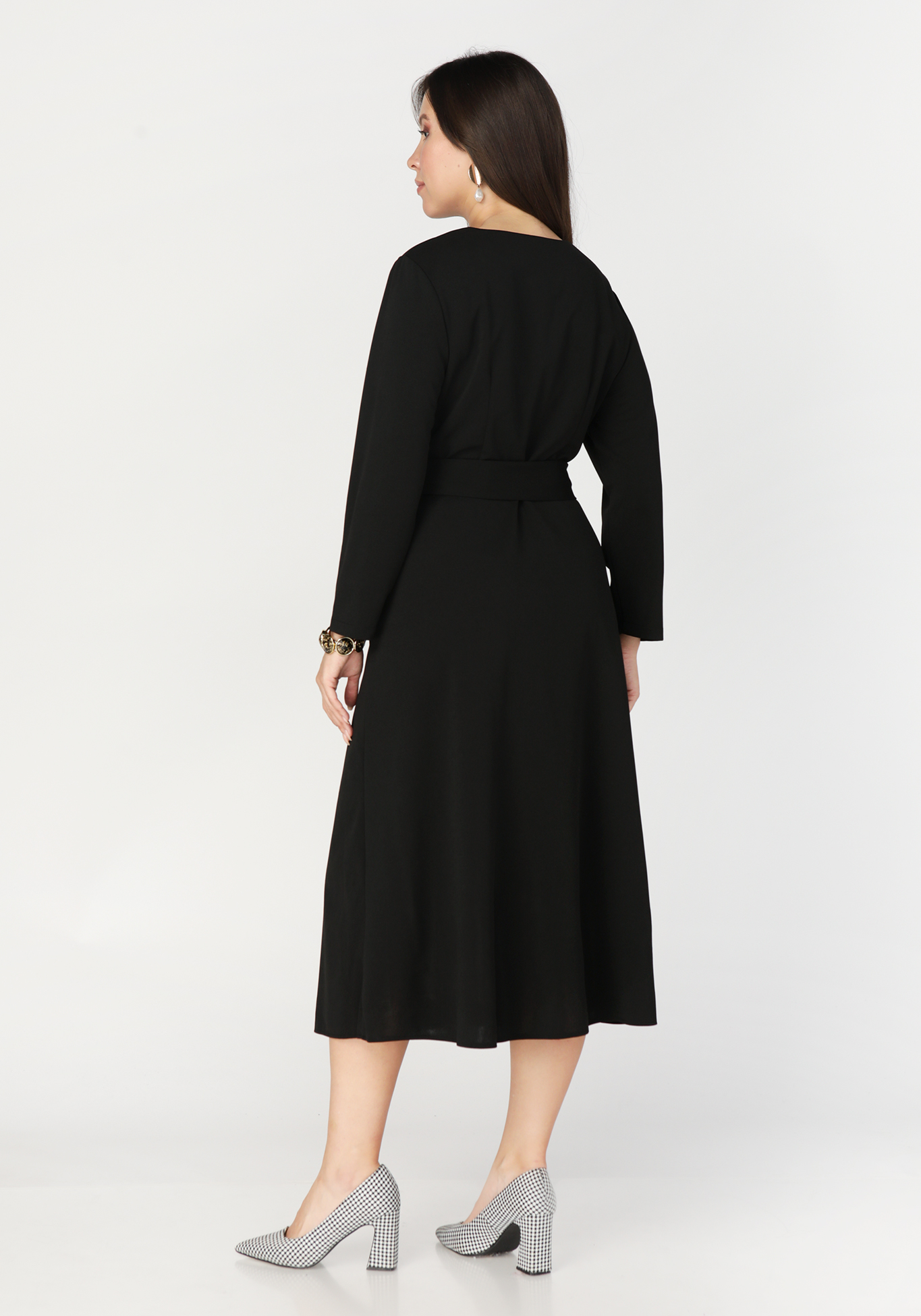 Платье с плиссированной вставкой Mio Imperatrice, цвет коричневый, размер 52 - фото 8