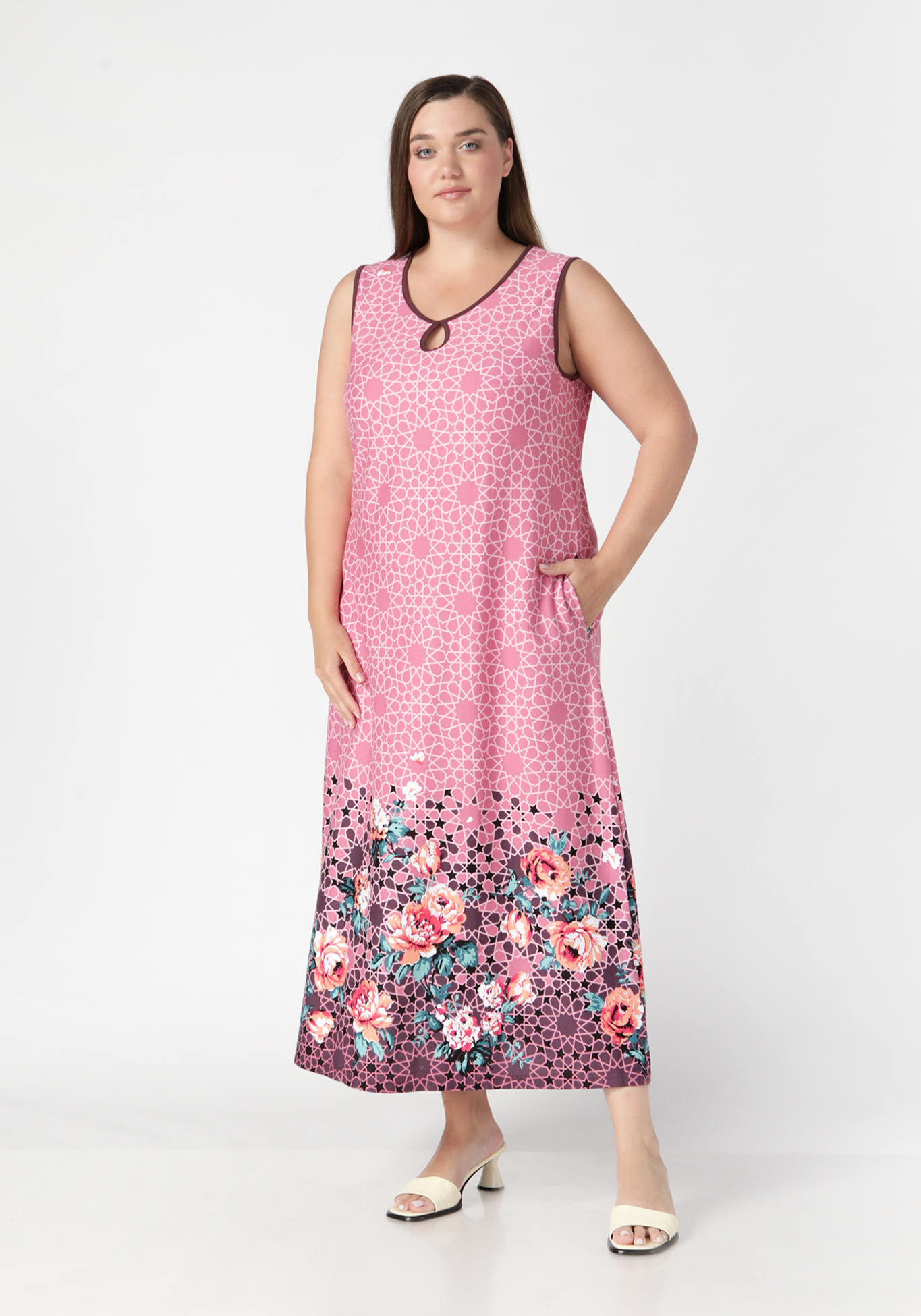 Платье на широких бретелях "Агнес" Алтекс, размер 46, цвет розовый - фото 6