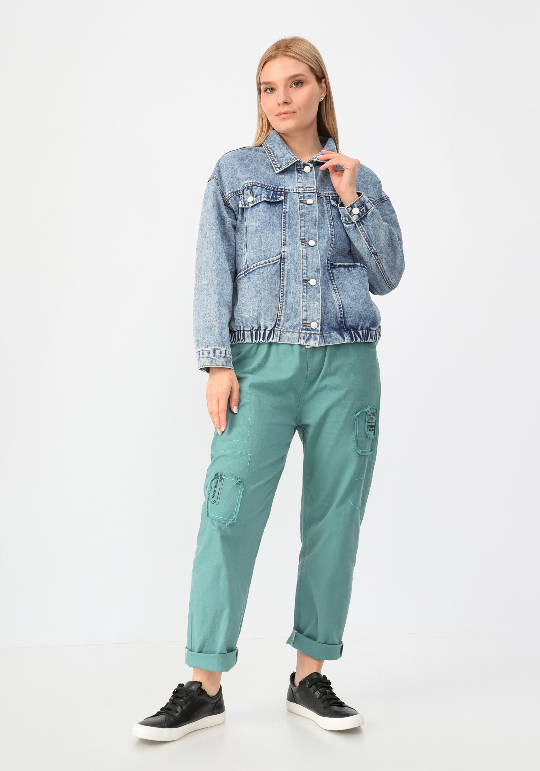 Куртка джинсовая "Милена" No name, размер 48, цвет серый - фото 10