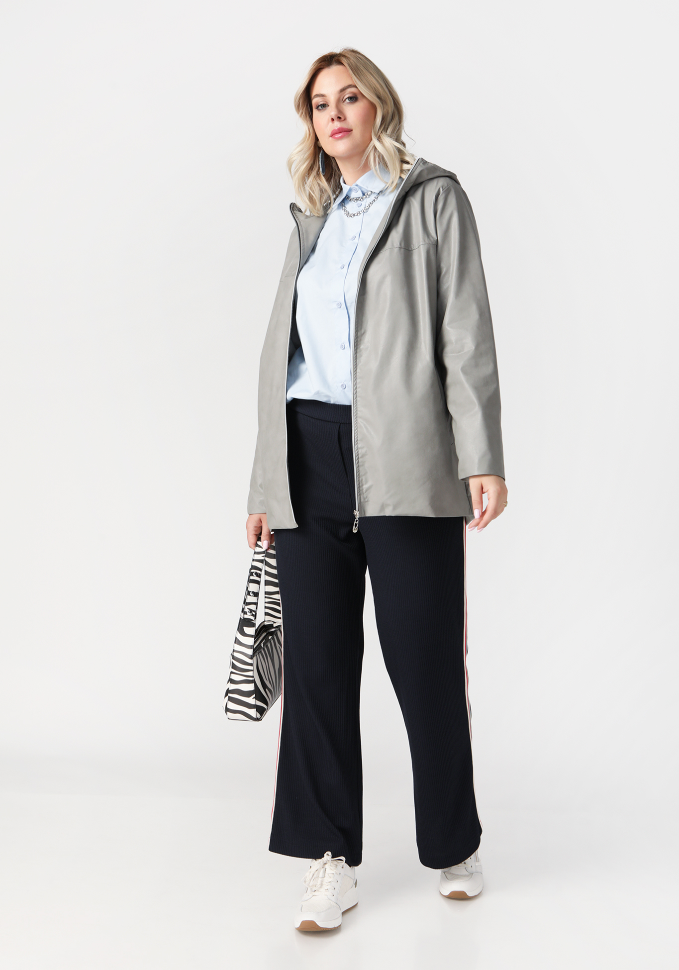 Куртка «Городской взгляд» Bella signora, цвет серый, размер 50 - фото 2