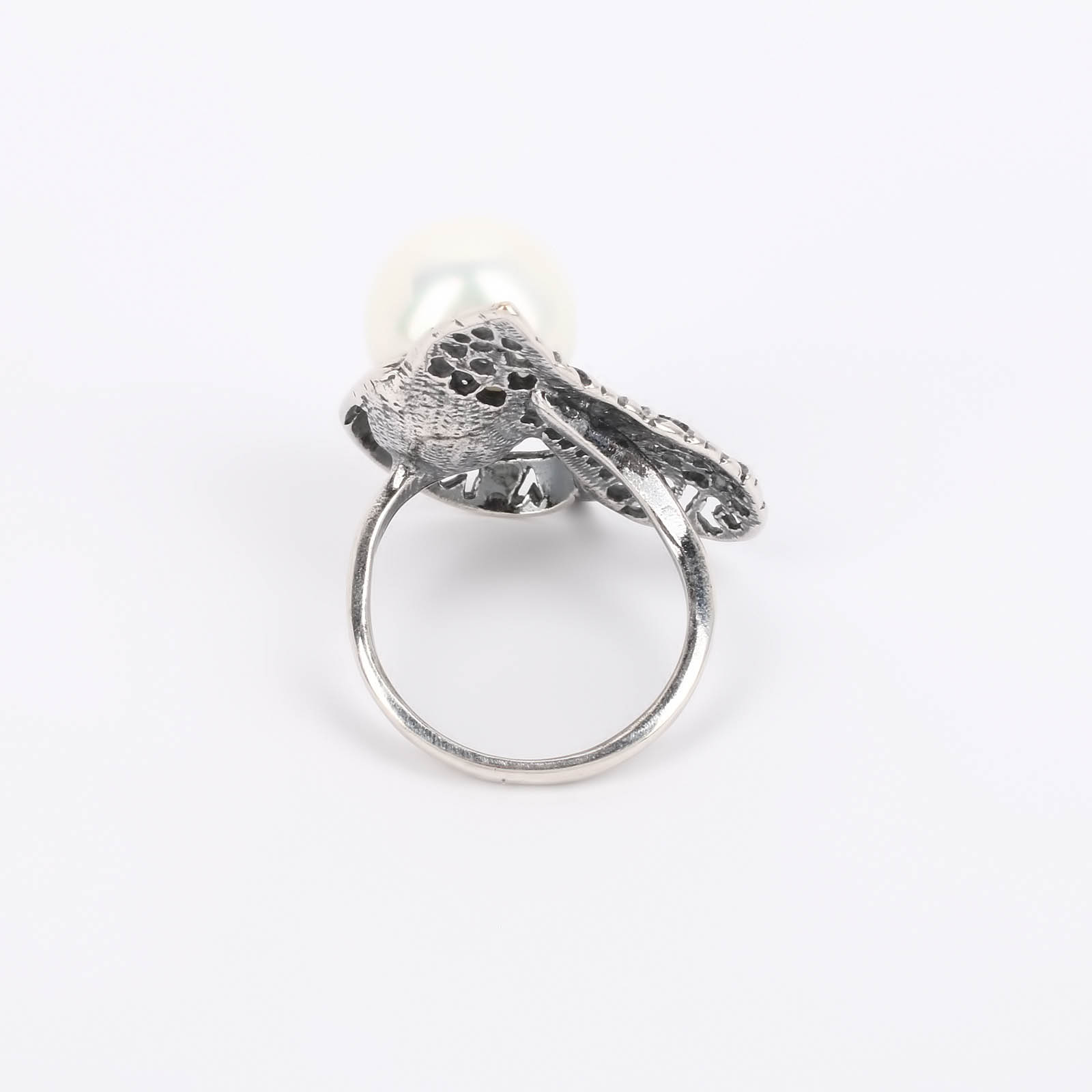 Набор серьги+кольцо "Сокровище Федерики" Maria Muzio, размер 18, цвет белый - фото 5