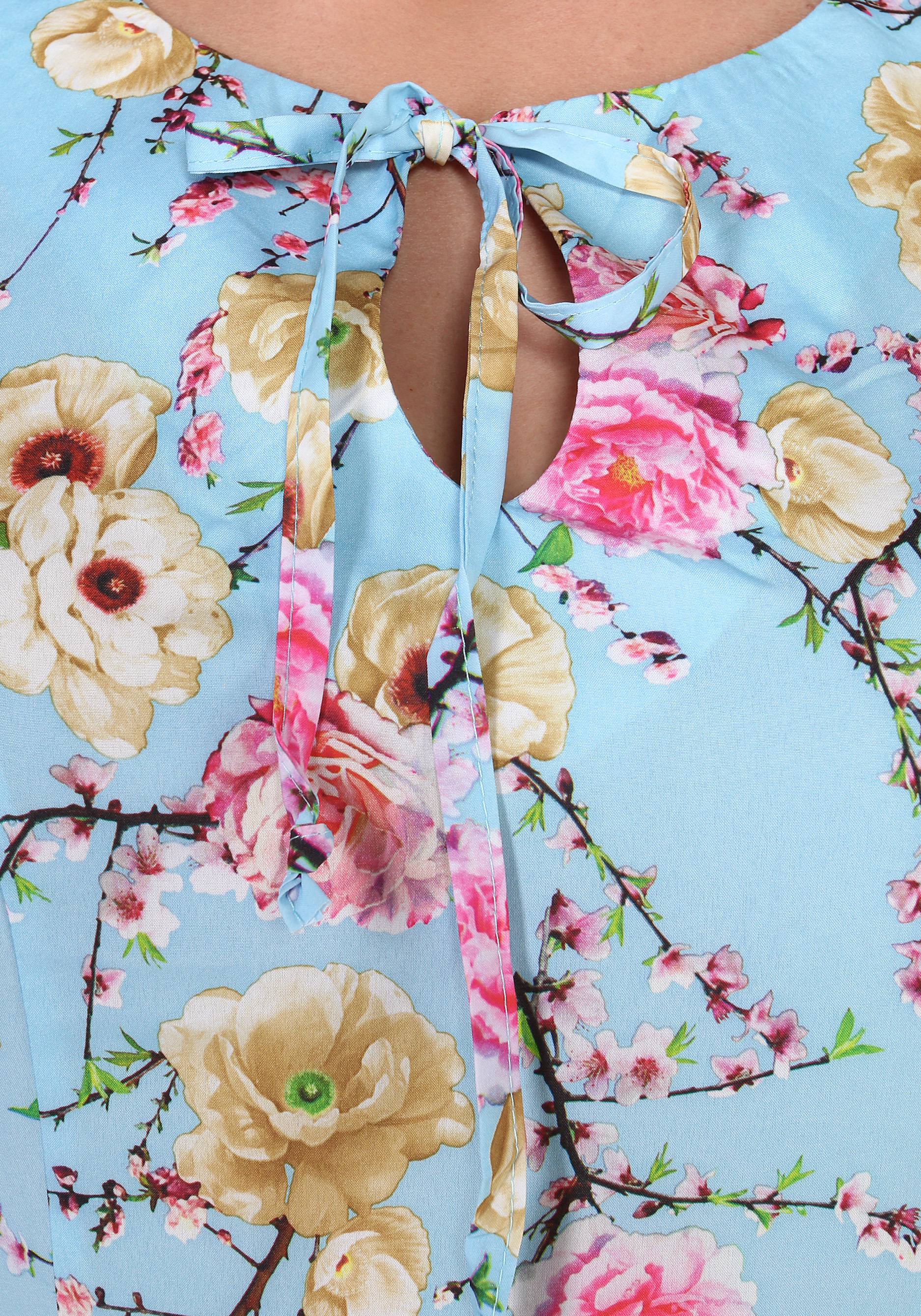 Платье с принтом "Цветы" и расклешенной юбкой BlagoF, размер 50 - фото 9