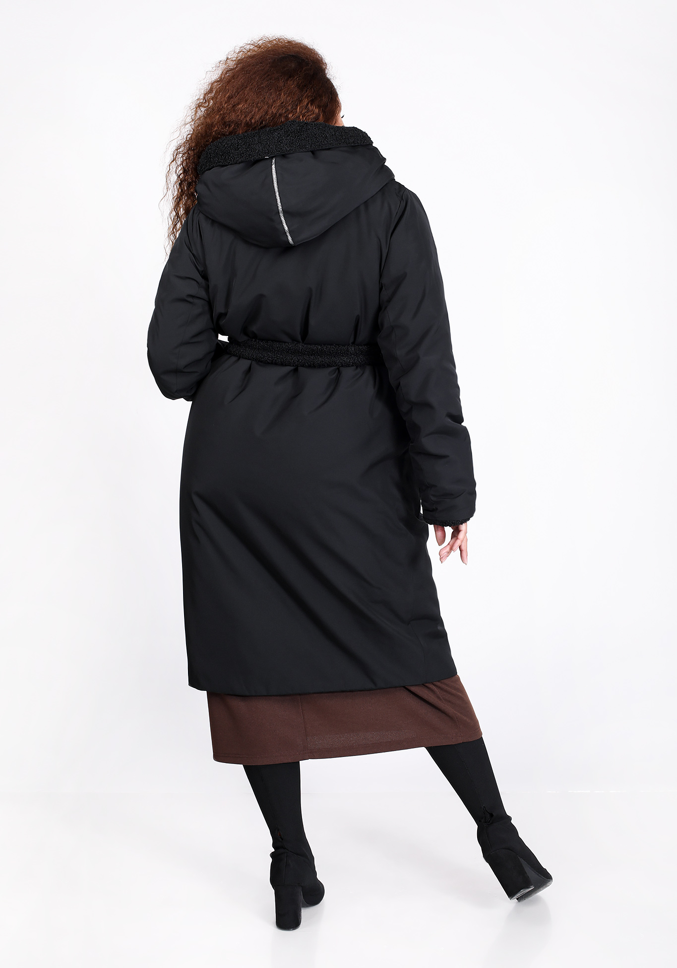 Пальто женское из болоньевой ткани Julia Weber, размер 56, цвет мокко - фото 7