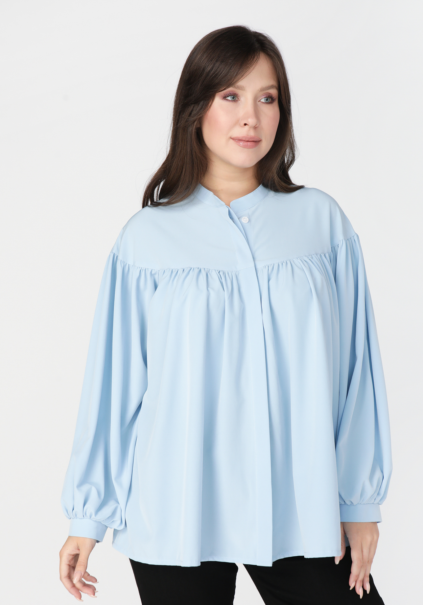Блуза на супатной застежке с широким рукавом блуза с рукавом 7 8