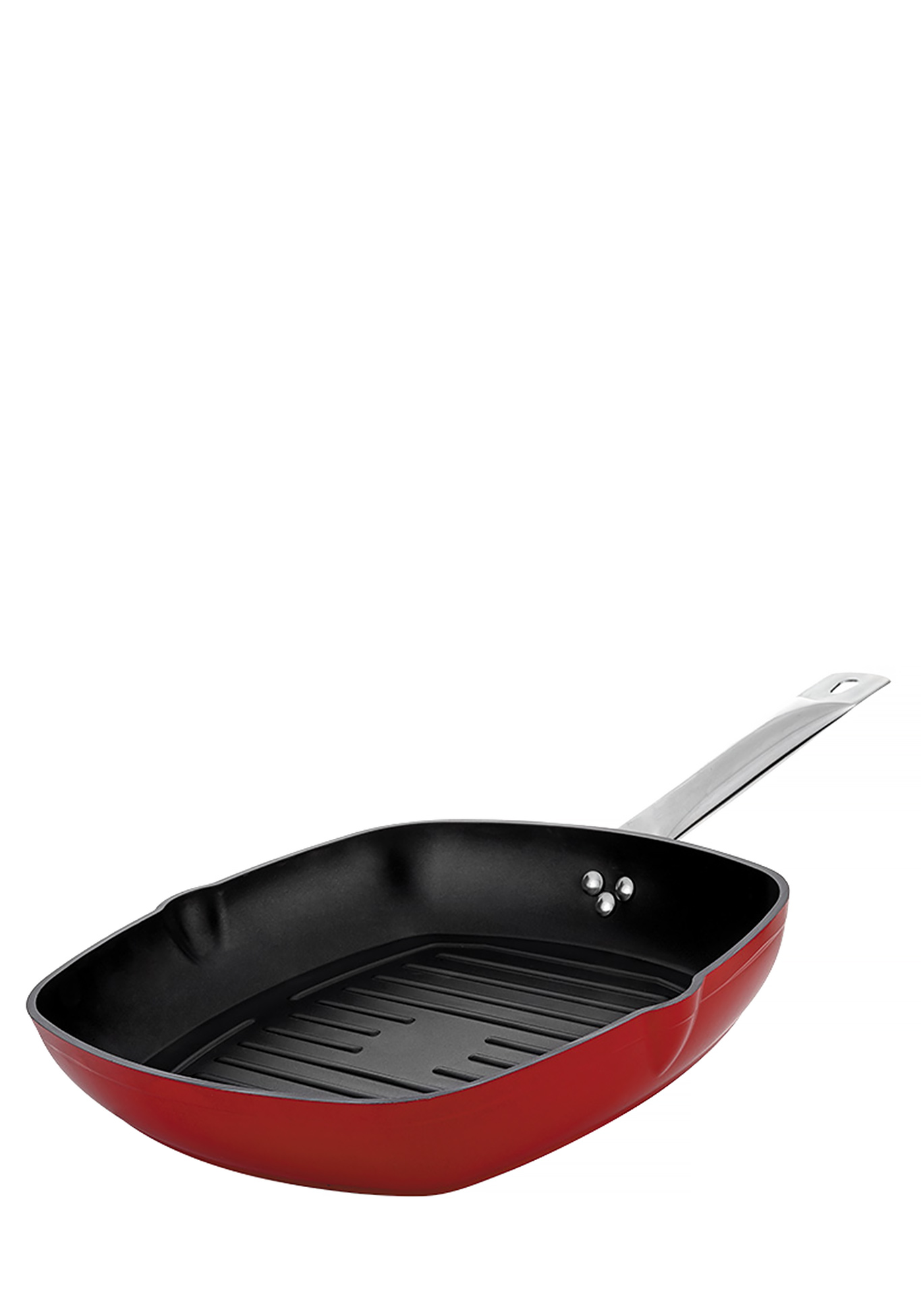 Сковорода-гриль с антипригарным покрытием Oursson, цвет красный - фото 1