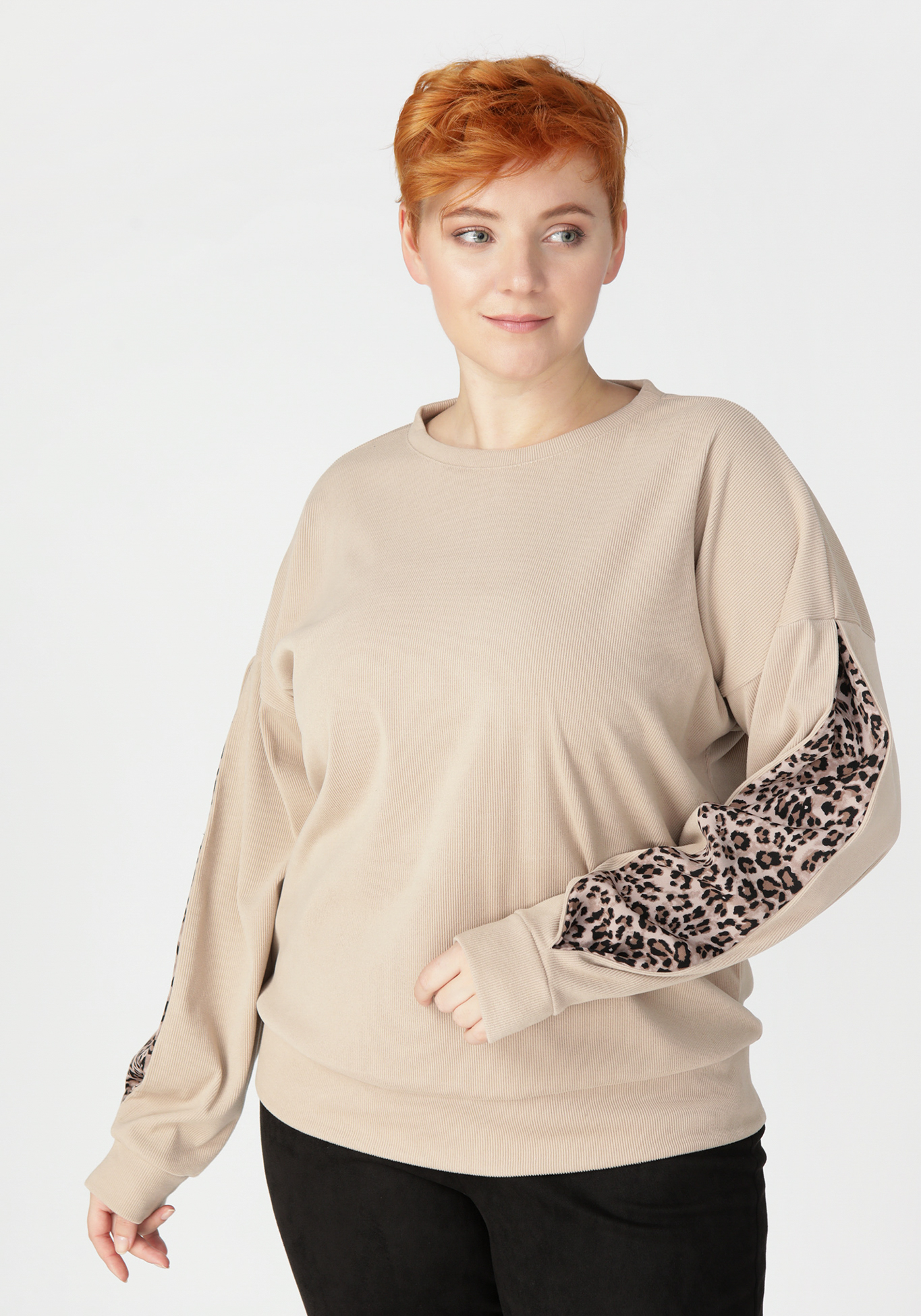 Блуза женская «Чувство стиля» Bianka Modeno, размер 50, цвет бежевый - фото 2
