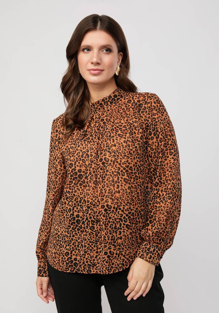 Блуза с принтом леопард шир.  750, рис. 1