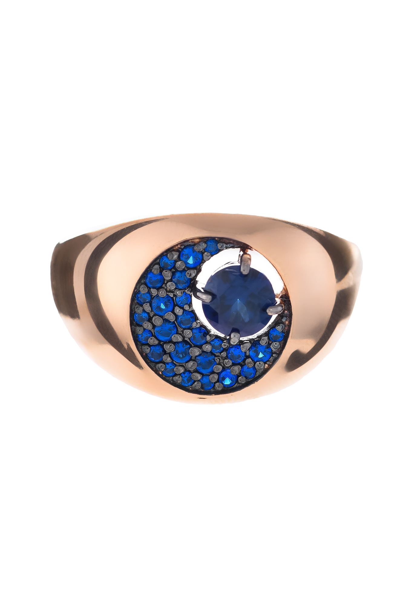 Серебряное кольцо «Мерцание ночи» Серебряный Дом, цвет синий, размер 17 перстень - фото 2