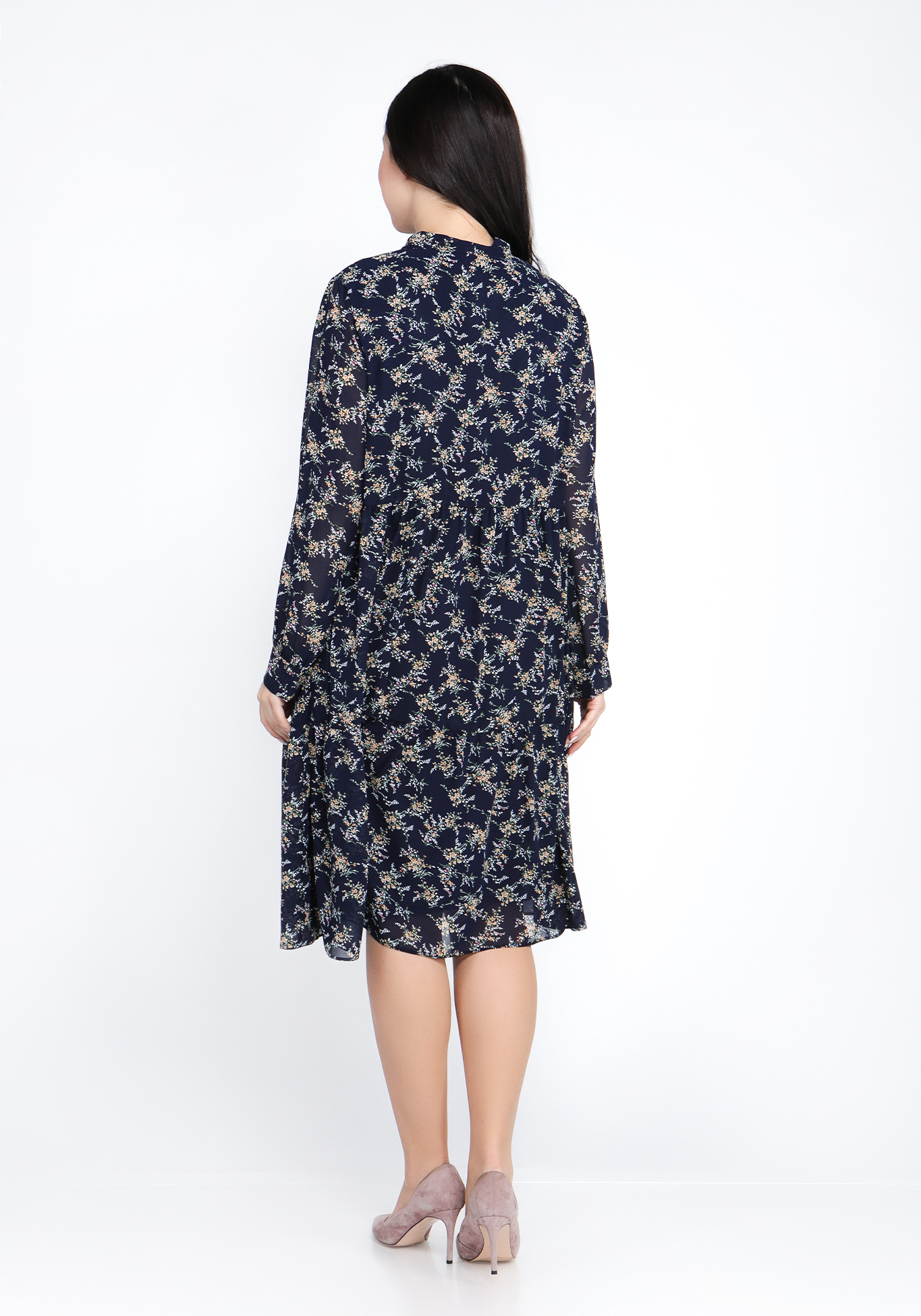 Платье "Весенние переливы" Lomara, размер 50, цвет черный - фото 3