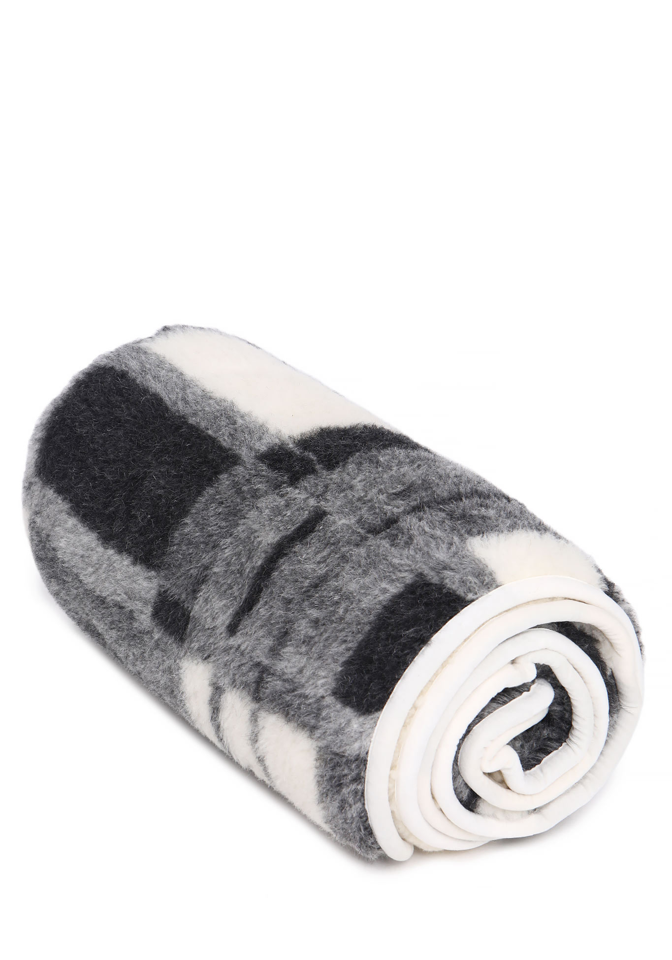 Одеяло из натуральной овечьей шерсти Alwero, цвет бело-серый, размер 100х140 - фото 2