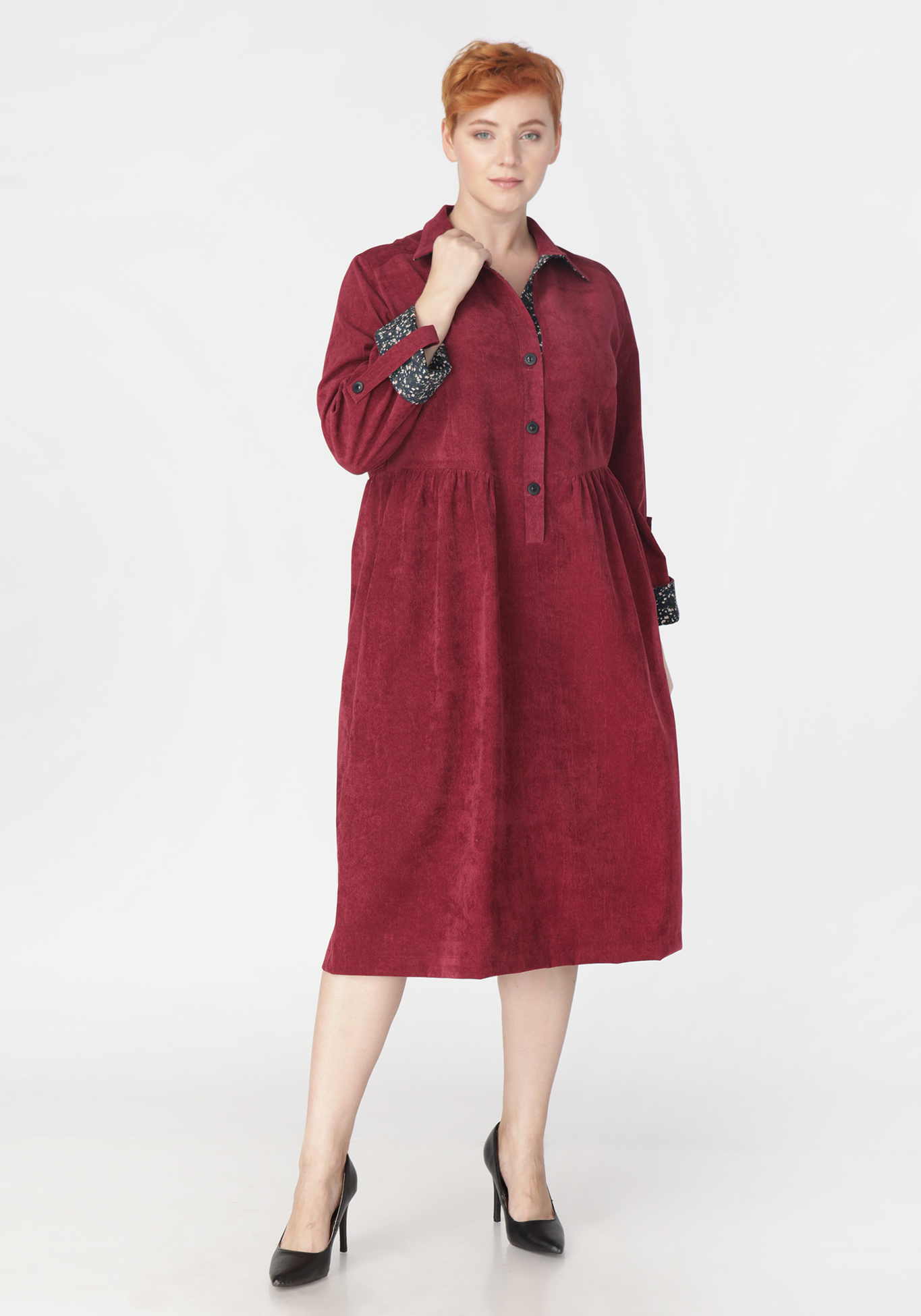 Платье «Оригинальный стиль» Bianka Modeno, размер 50, цвет красный - фото 2