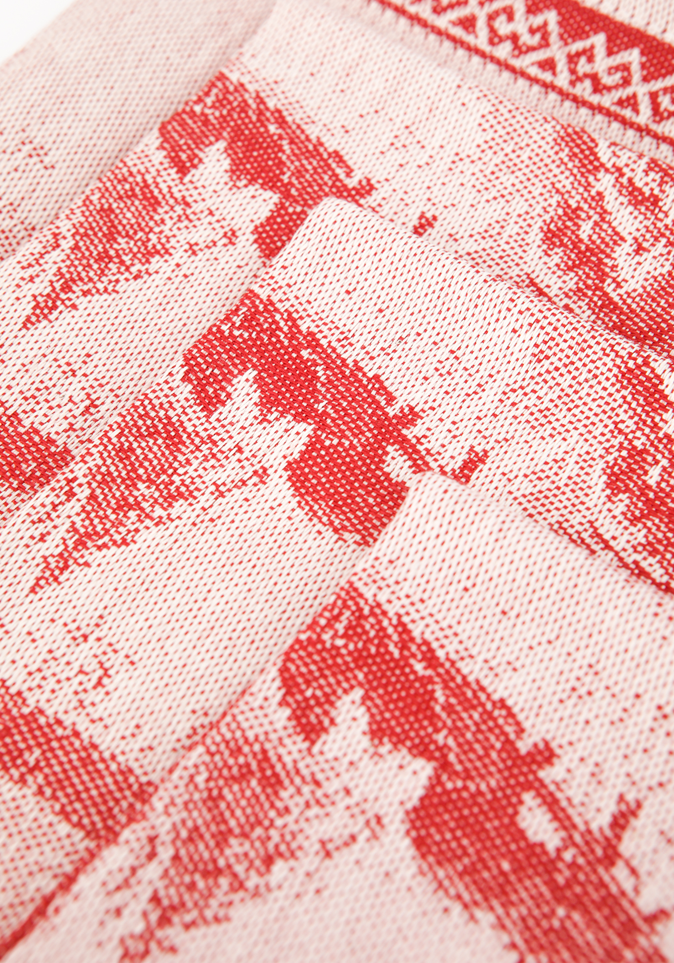 Комплект жаккардовых полотенец «Белки», 4 шт, цвет красный, размер 50x70 - фото 6